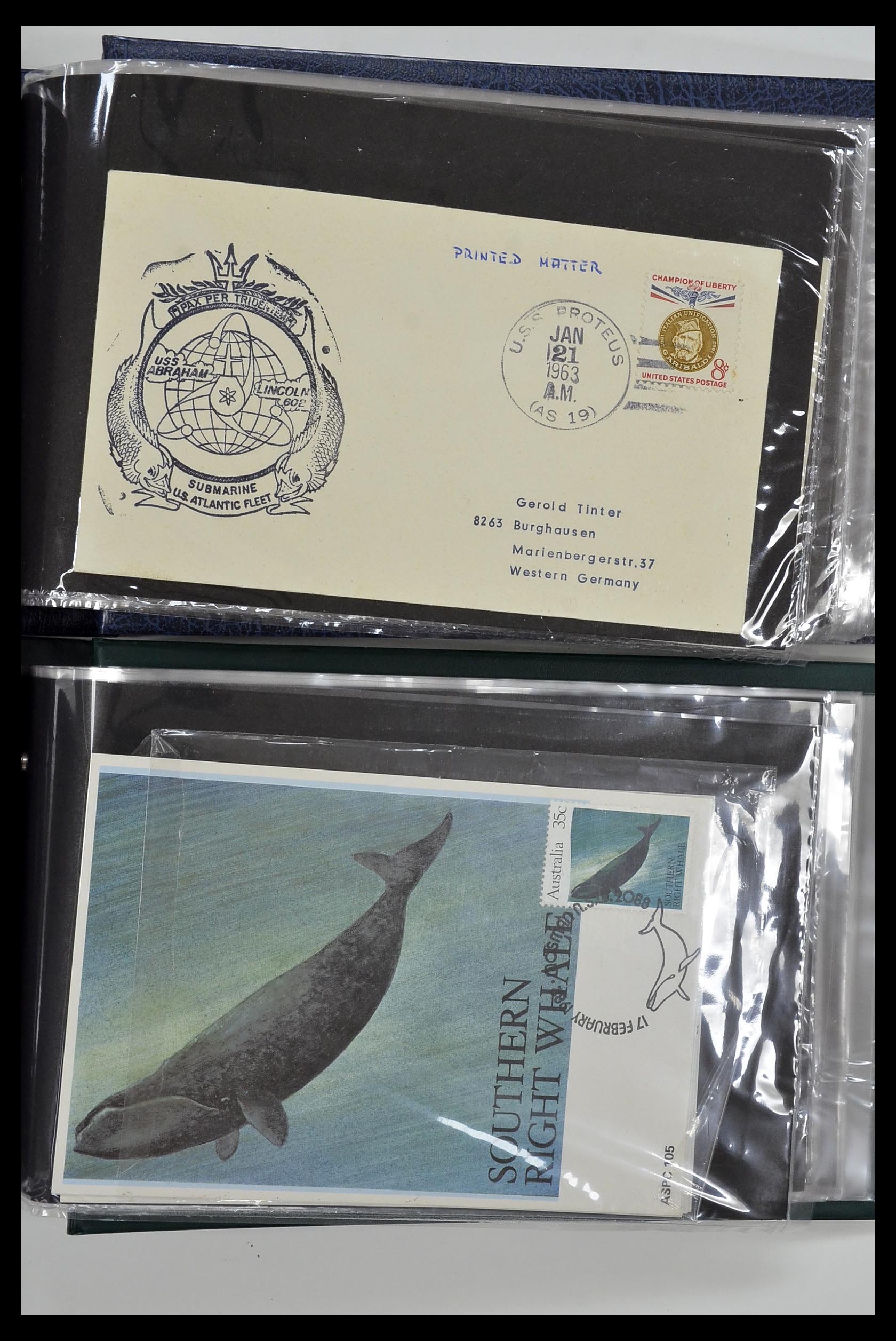 35076 051 - Postzegelverzameling 35076 Motief vissen brieven 1912-2000.