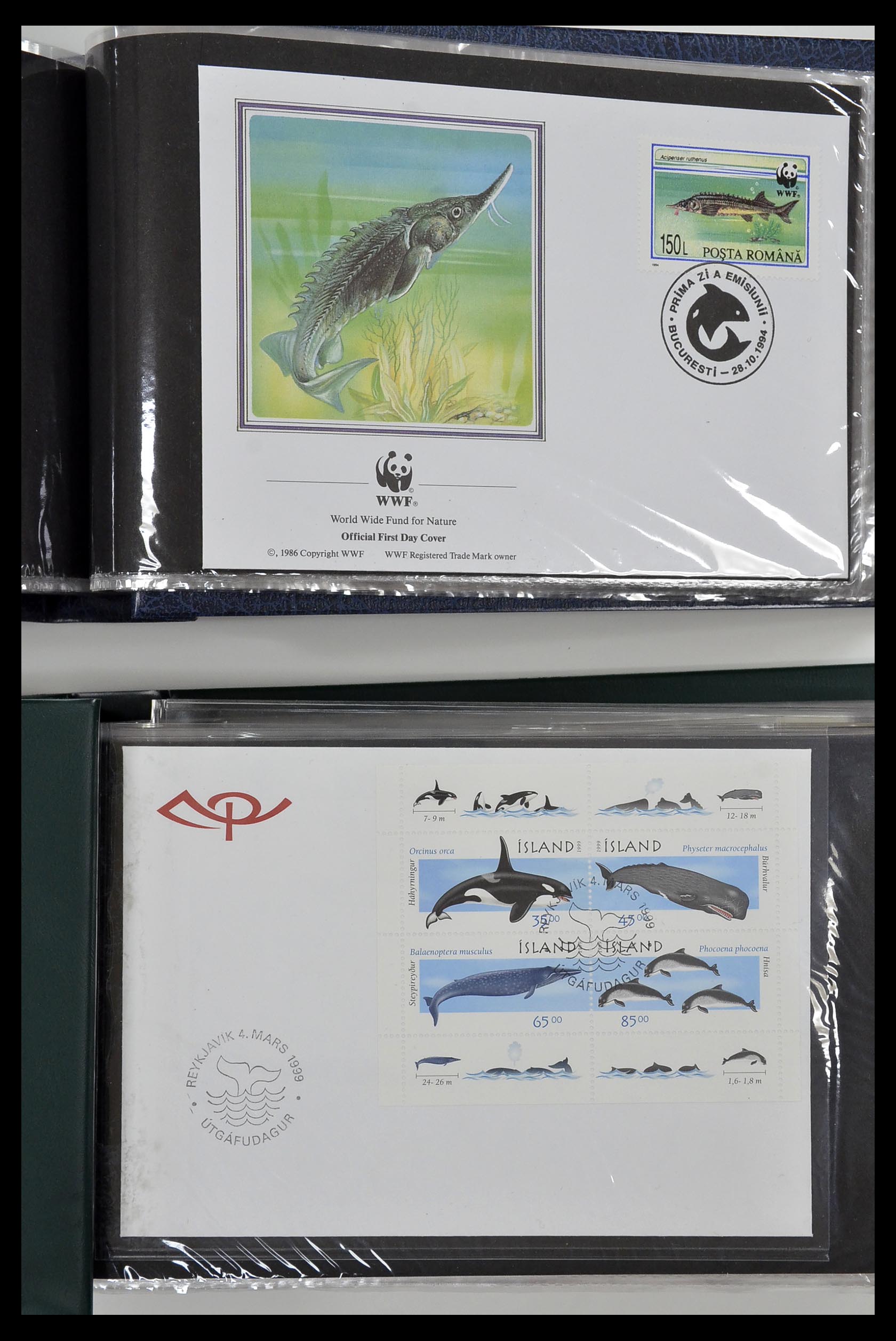 35076 059 - Postzegelverzameling 35076 Motief vissen brieven 1912-2000.