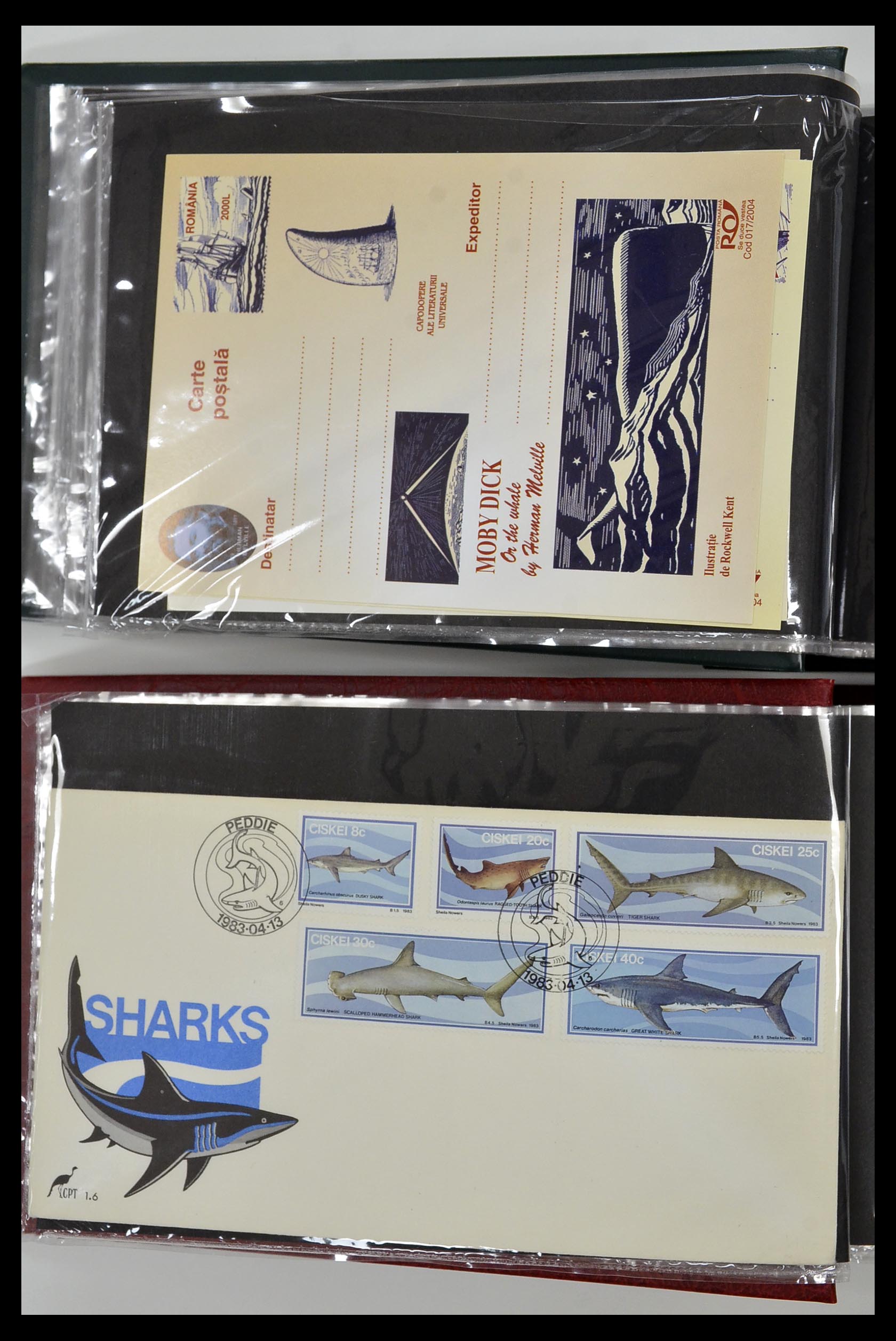 35076 081 - Stamp Collection 35076 Thematics fishes covers 1912-2000.