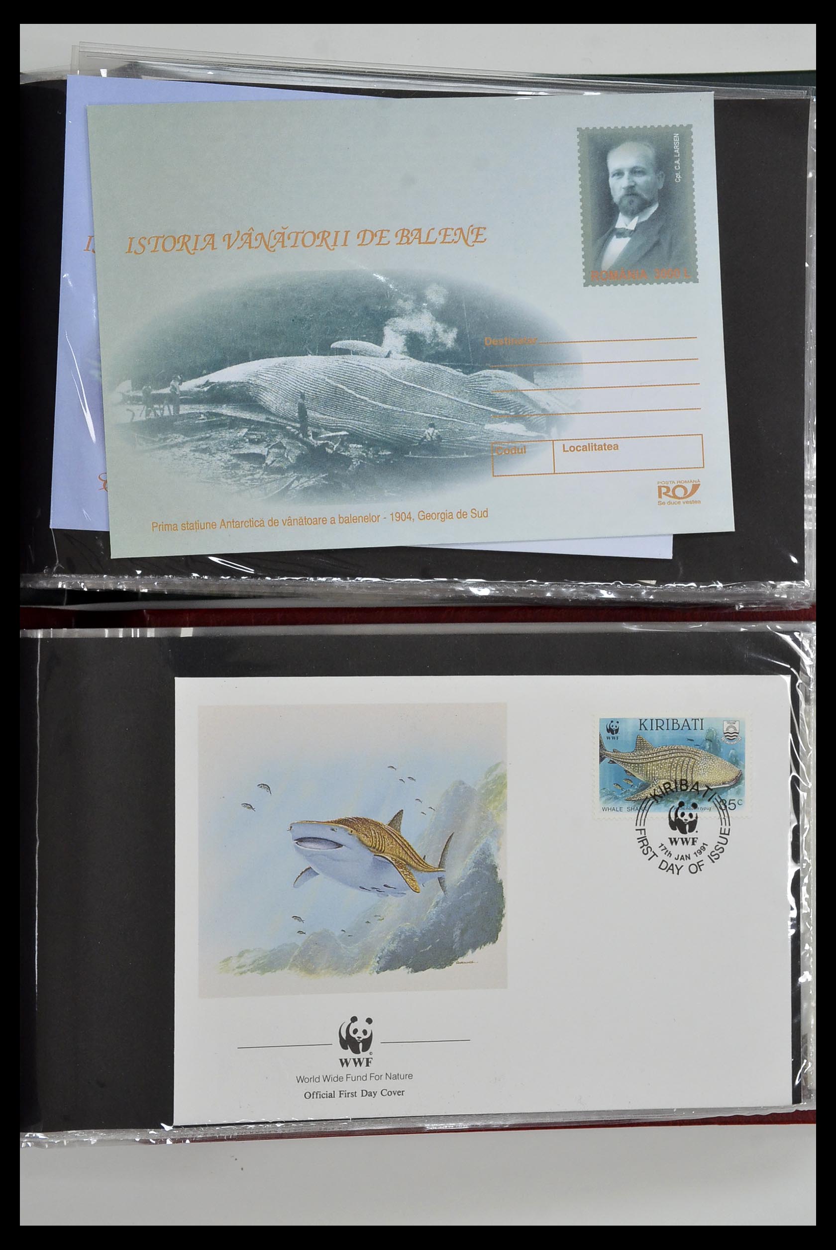 35076 083 - Stamp Collection 35076 Thematics fishes covers 1912-2000.