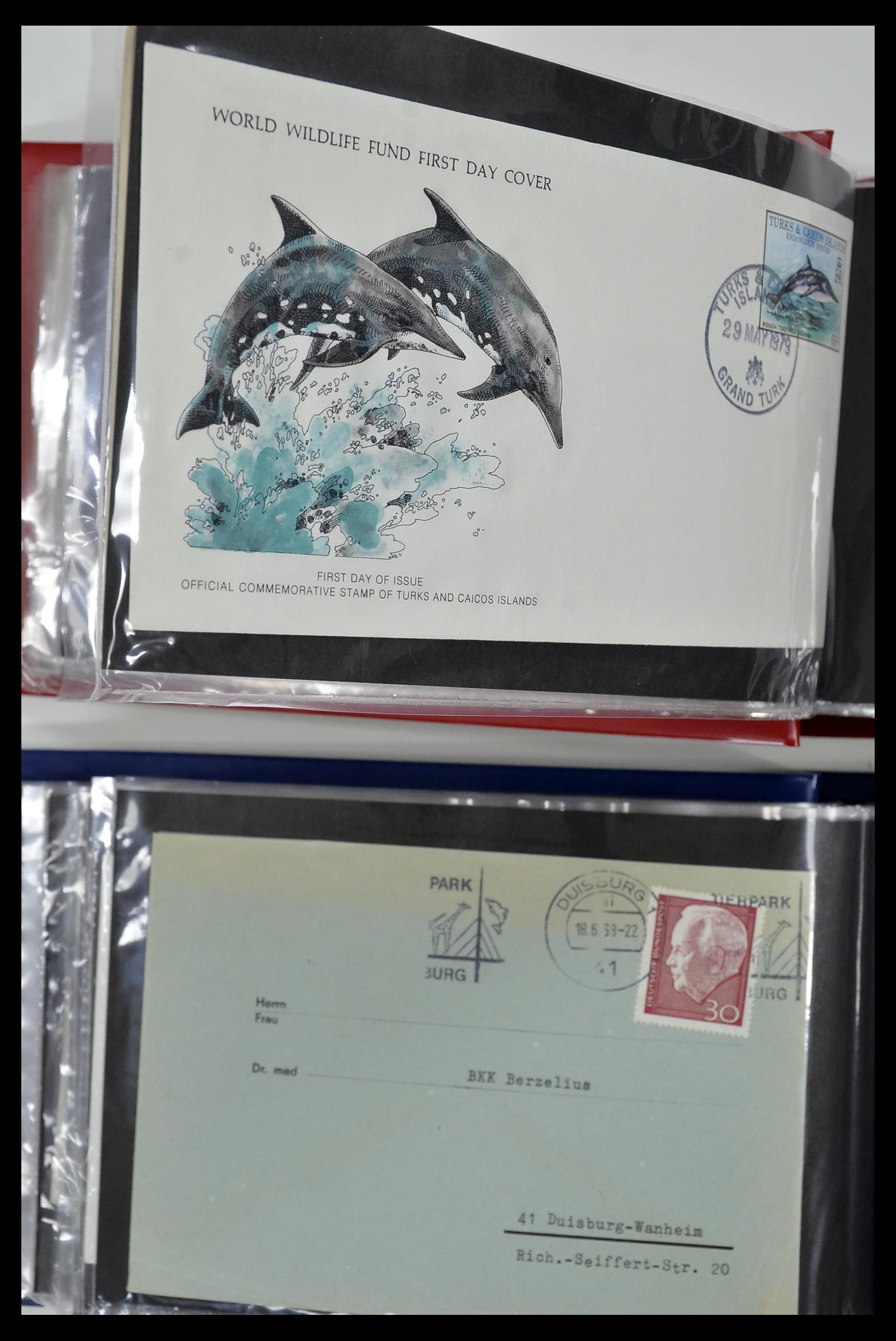 35076 133 - Stamp Collection 35076 Thematics fishes covers 1912-2000.