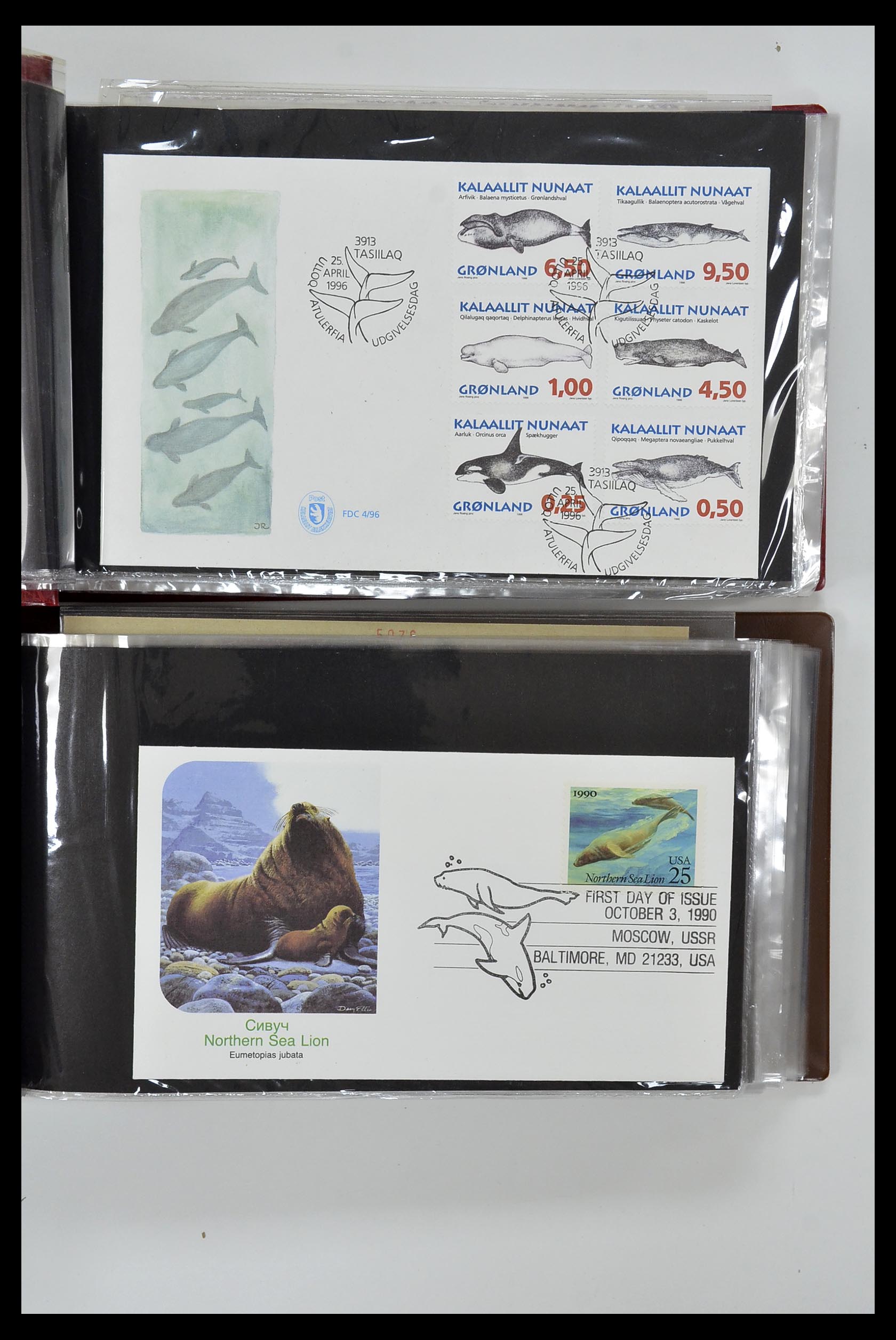 35076 824 - Stamp Collection 35076 Thematics fishes covers 1912-2000.