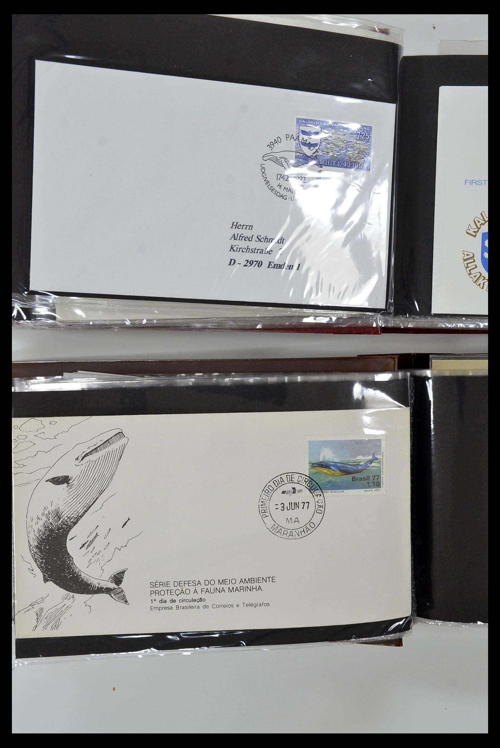 35076 830 - Postzegelverzameling 35076 Motief vissen brieven 1912-2000.
