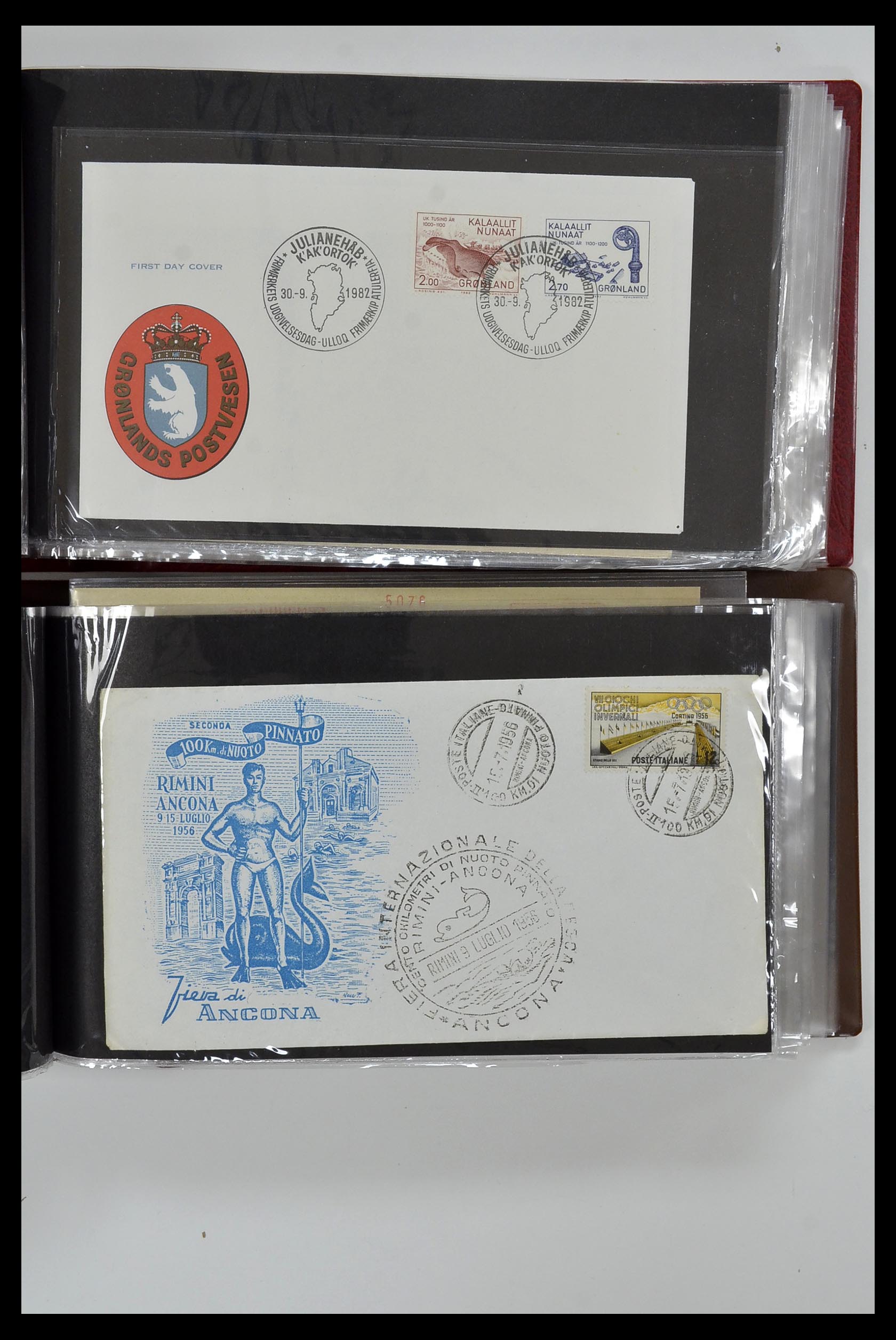 35076 832 - Stamp Collection 35076 Thematics fishes covers 1912-2000.