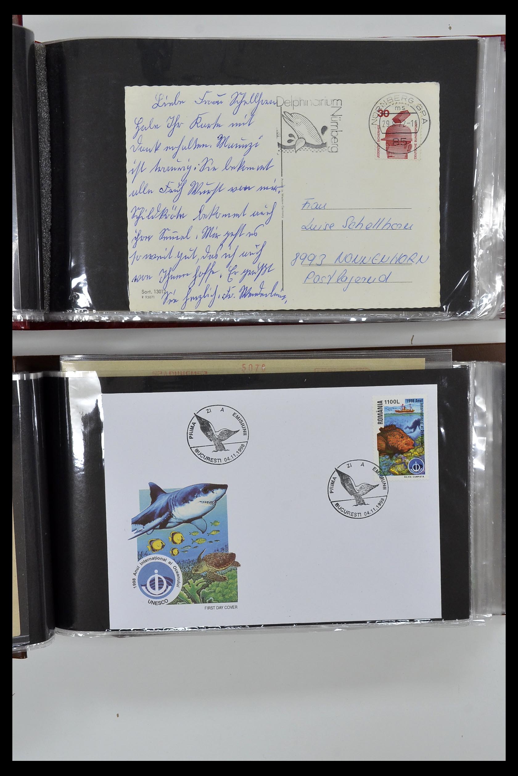35076 836 - Postzegelverzameling 35076 Motief vissen brieven 1912-2000.