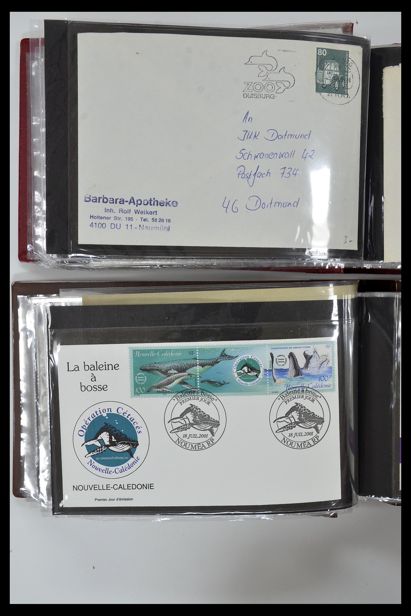 35076 841 - Stamp Collection 35076 Thematics fishes covers 1912-2000.