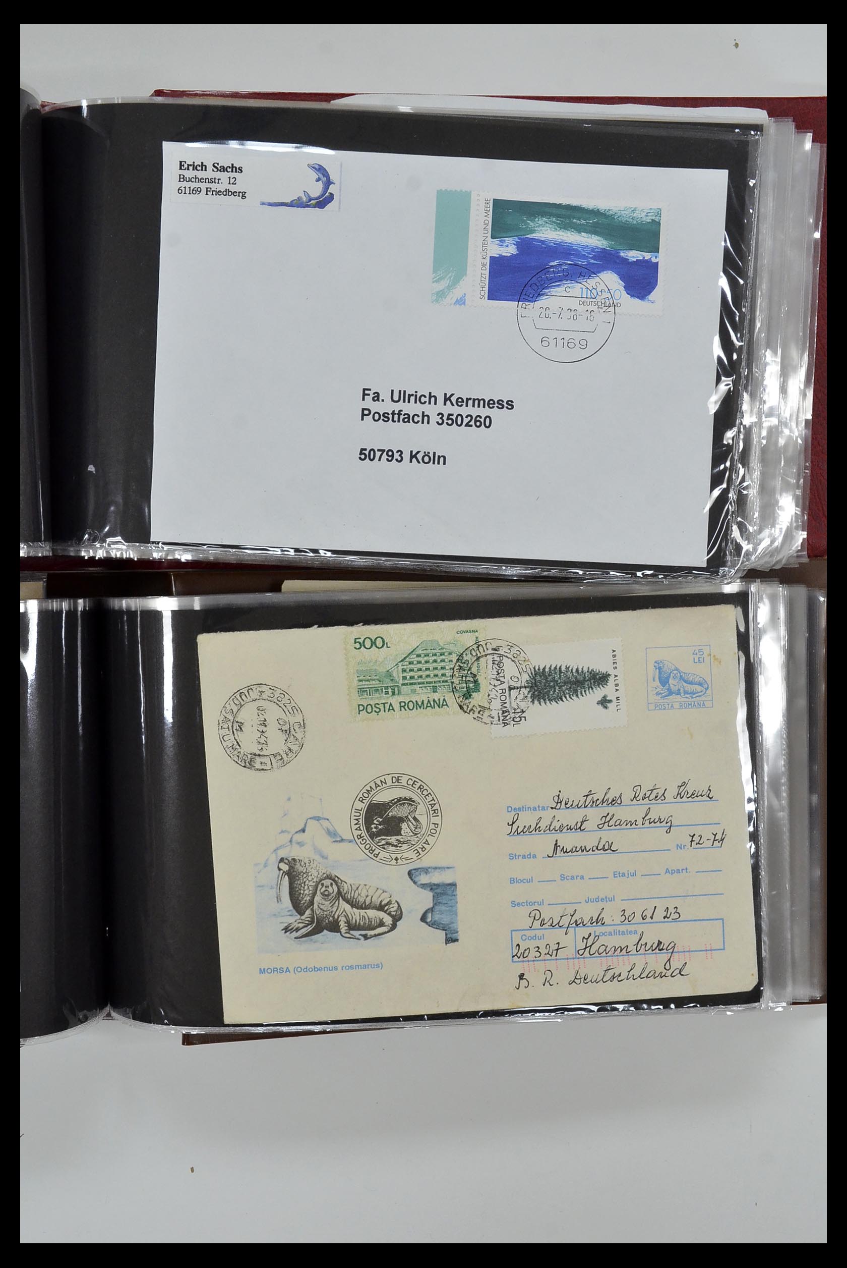 35076 852 - Postzegelverzameling 35076 Motief vissen brieven 1912-2000.