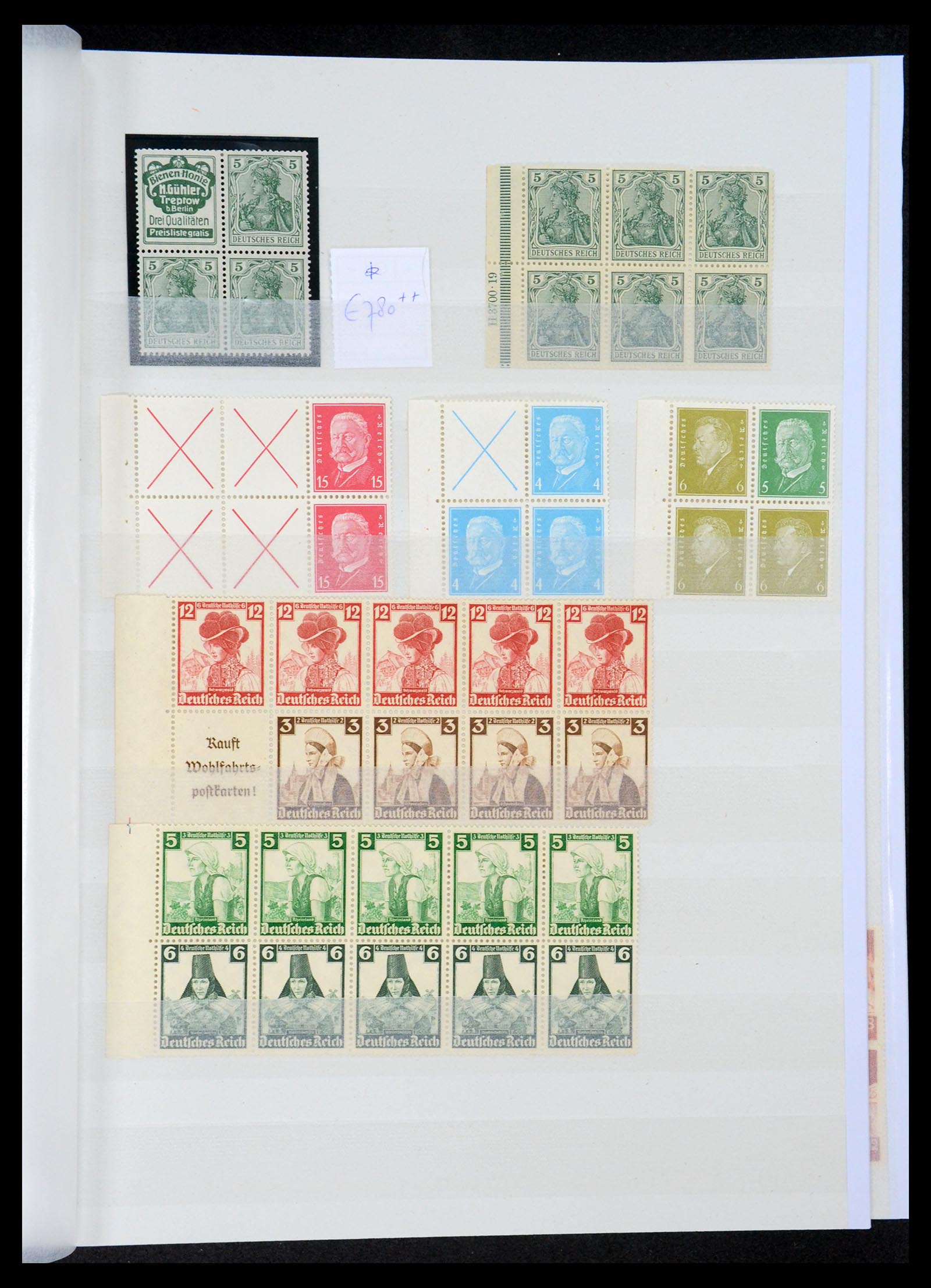 35080 001 - Stamp Collection 35080 Germany combinations 1911-1958.