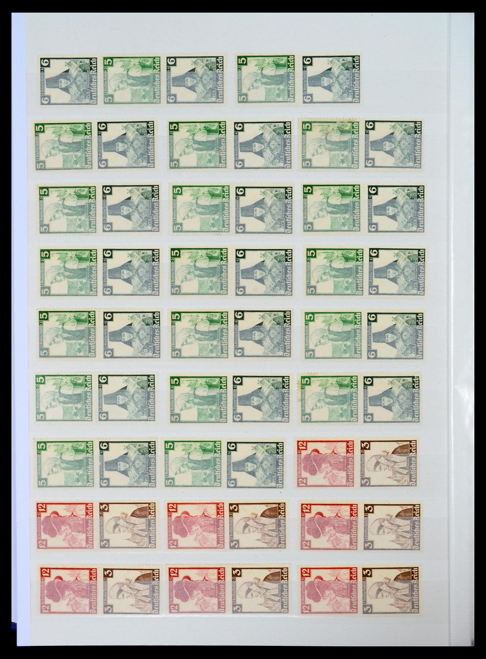 35080 020 - Stamp Collection 35080 Germany combinations 1911-1958.