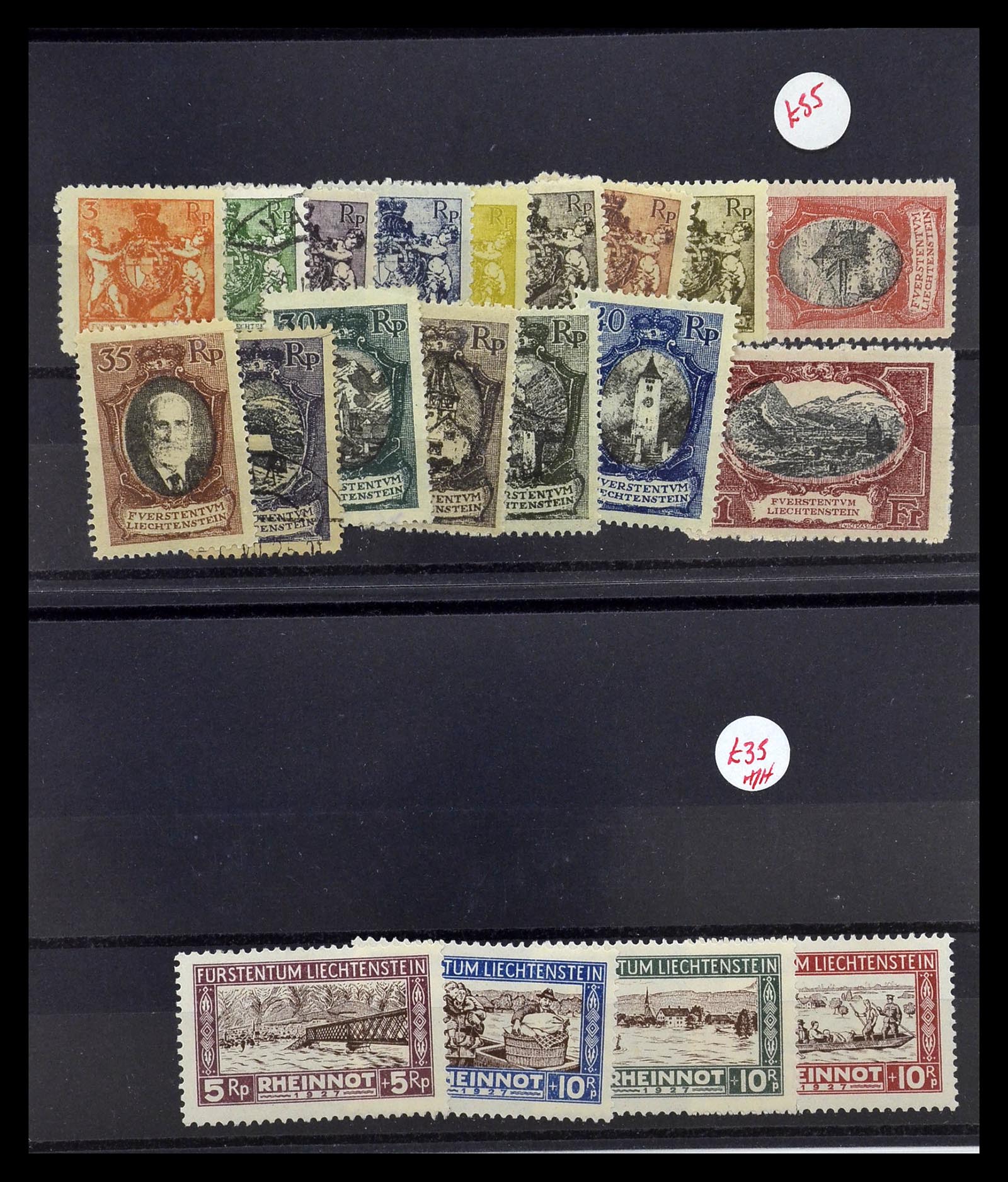 35081 001 - Postzegelverzameling 35081 Liechtenstein 1912-1960.
