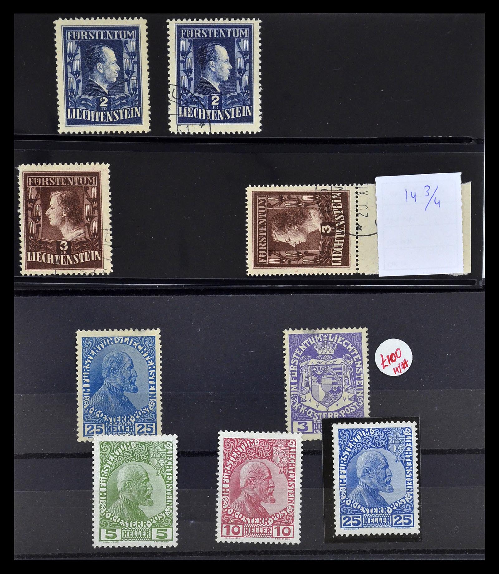 35081 002 - Stamp Collection 35081 Liechtenstein 1912-1960.