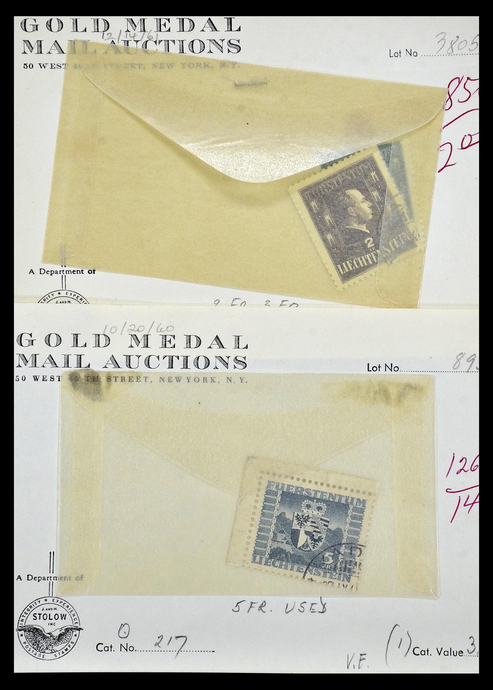 35081 009 - Stamp Collection 35081 Liechtenstein 1912-1960.