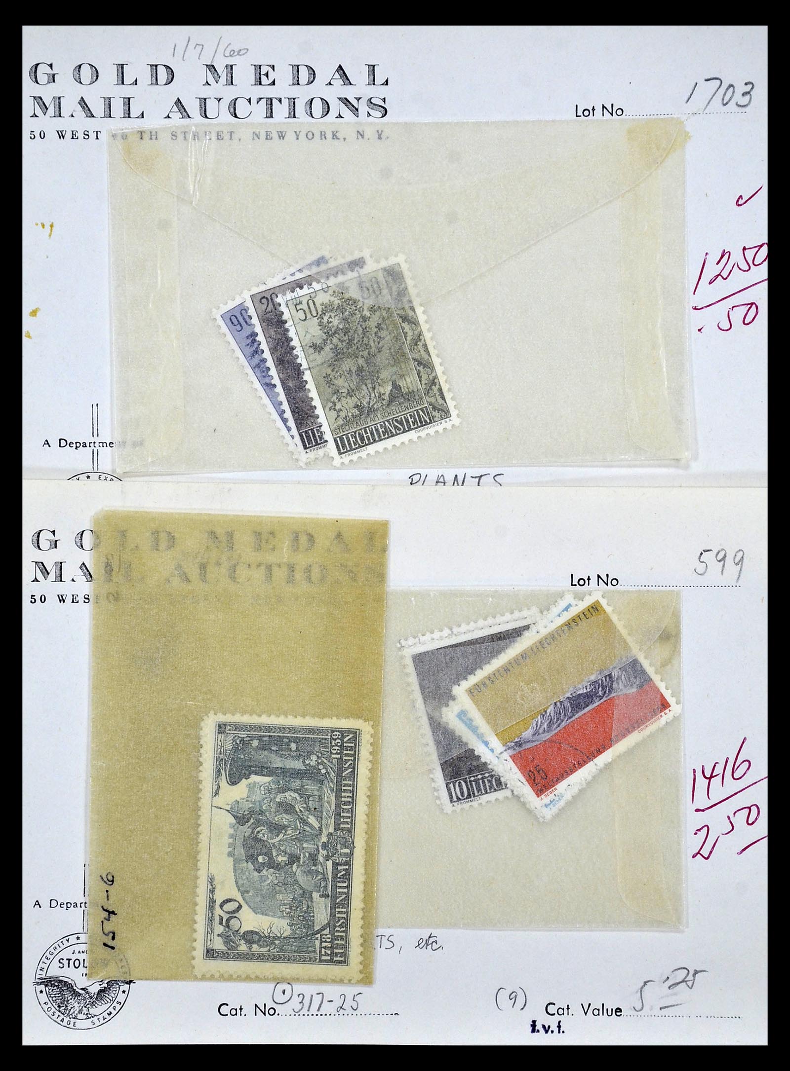 35081 019 - Postzegelverzameling 35081 Liechtenstein 1912-1960.