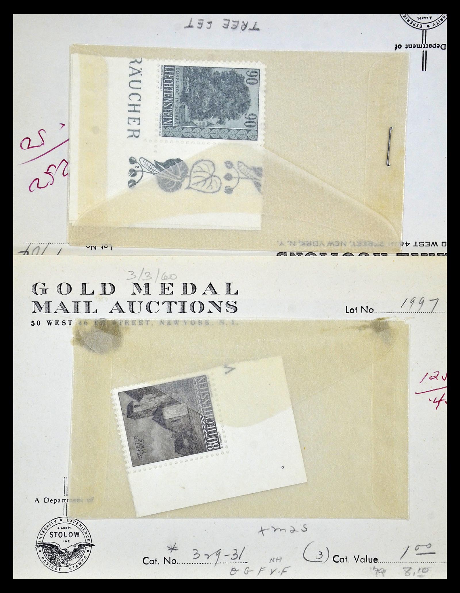 35081 020 - Stamp Collection 35081 Liechtenstein 1912-1960.