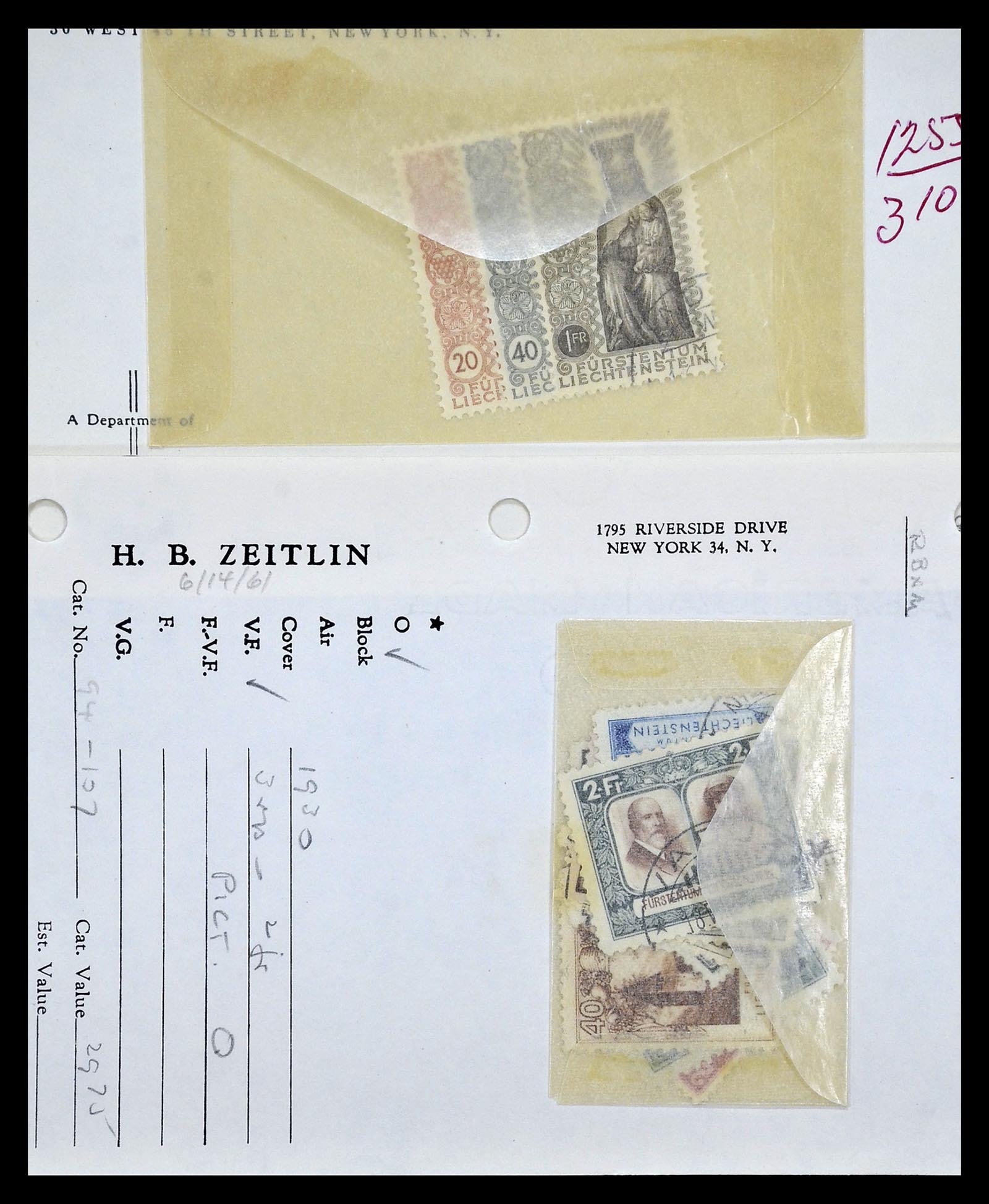 35081 021 - Postzegelverzameling 35081 Liechtenstein 1912-1960.