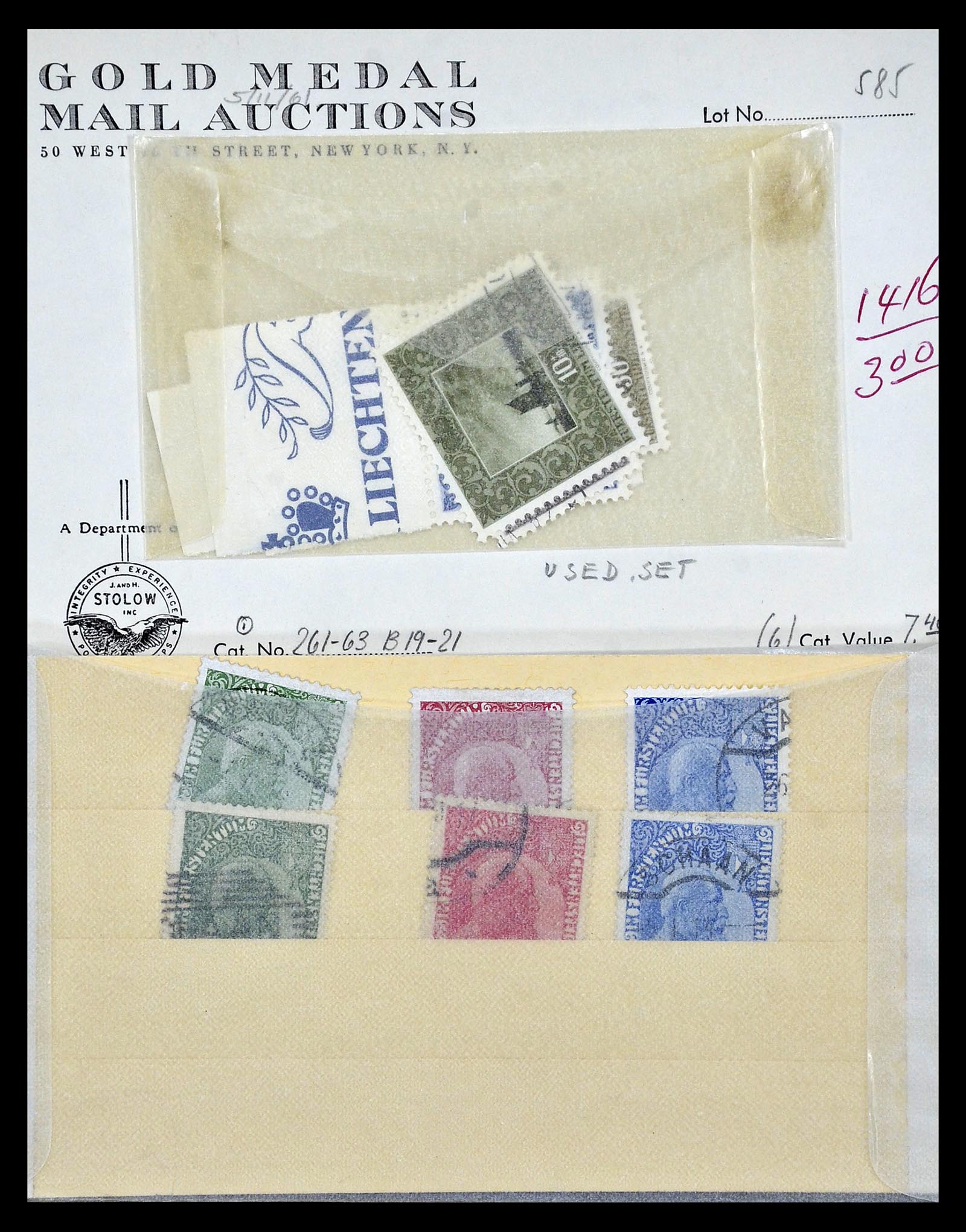 35081 022 - Postzegelverzameling 35081 Liechtenstein 1912-1960.
