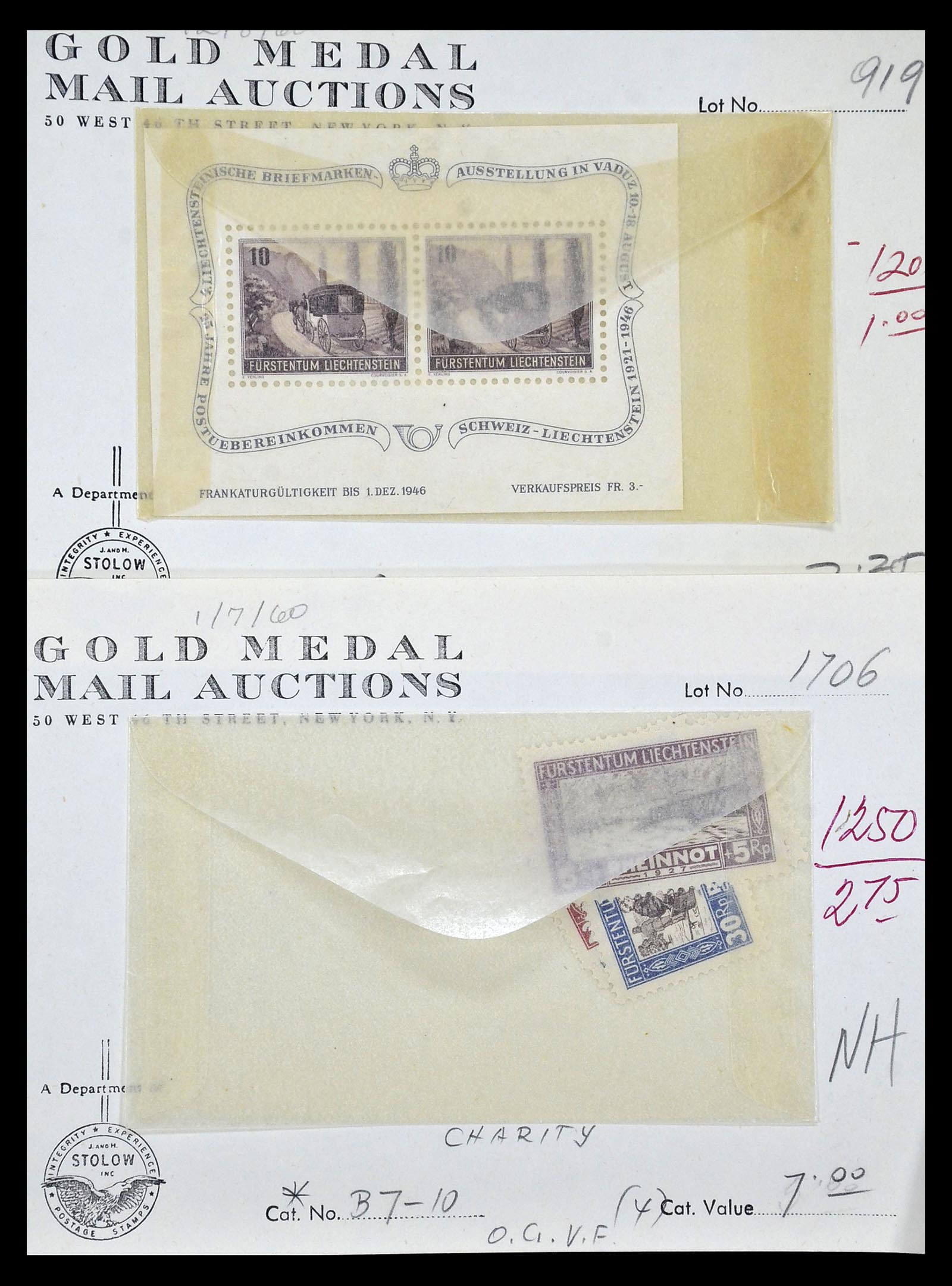 35081 023 - Stamp Collection 35081 Liechtenstein 1912-1960.