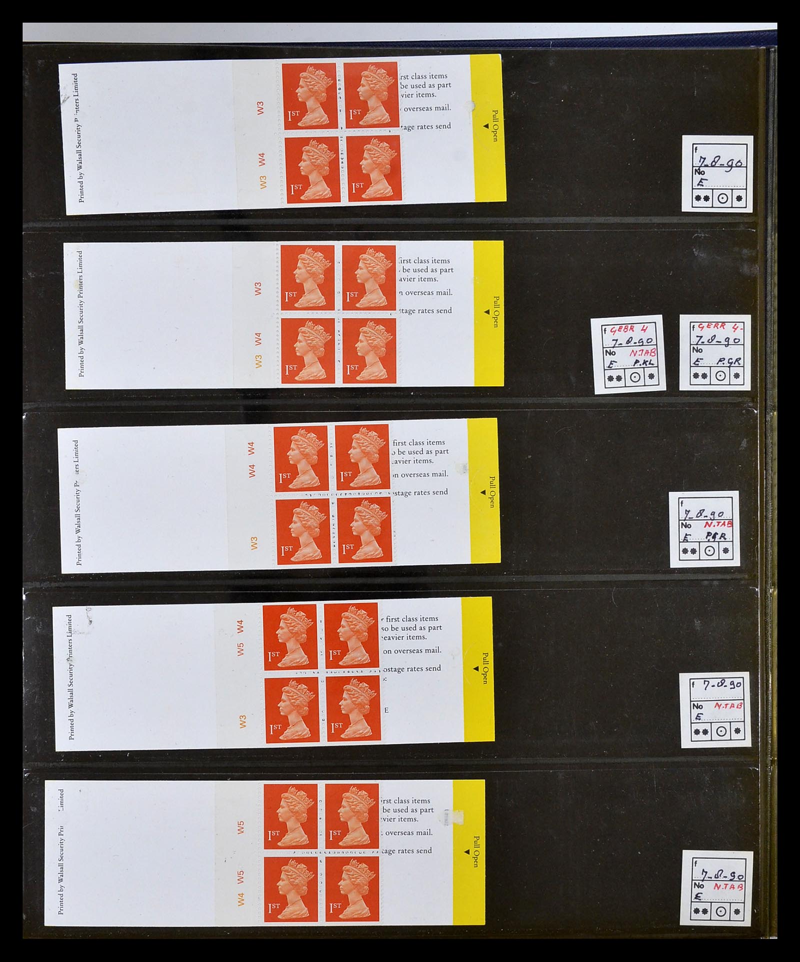 35082 003 - Postzegelverzameling 35082 Engeland eersteklas postzegelboekjes.