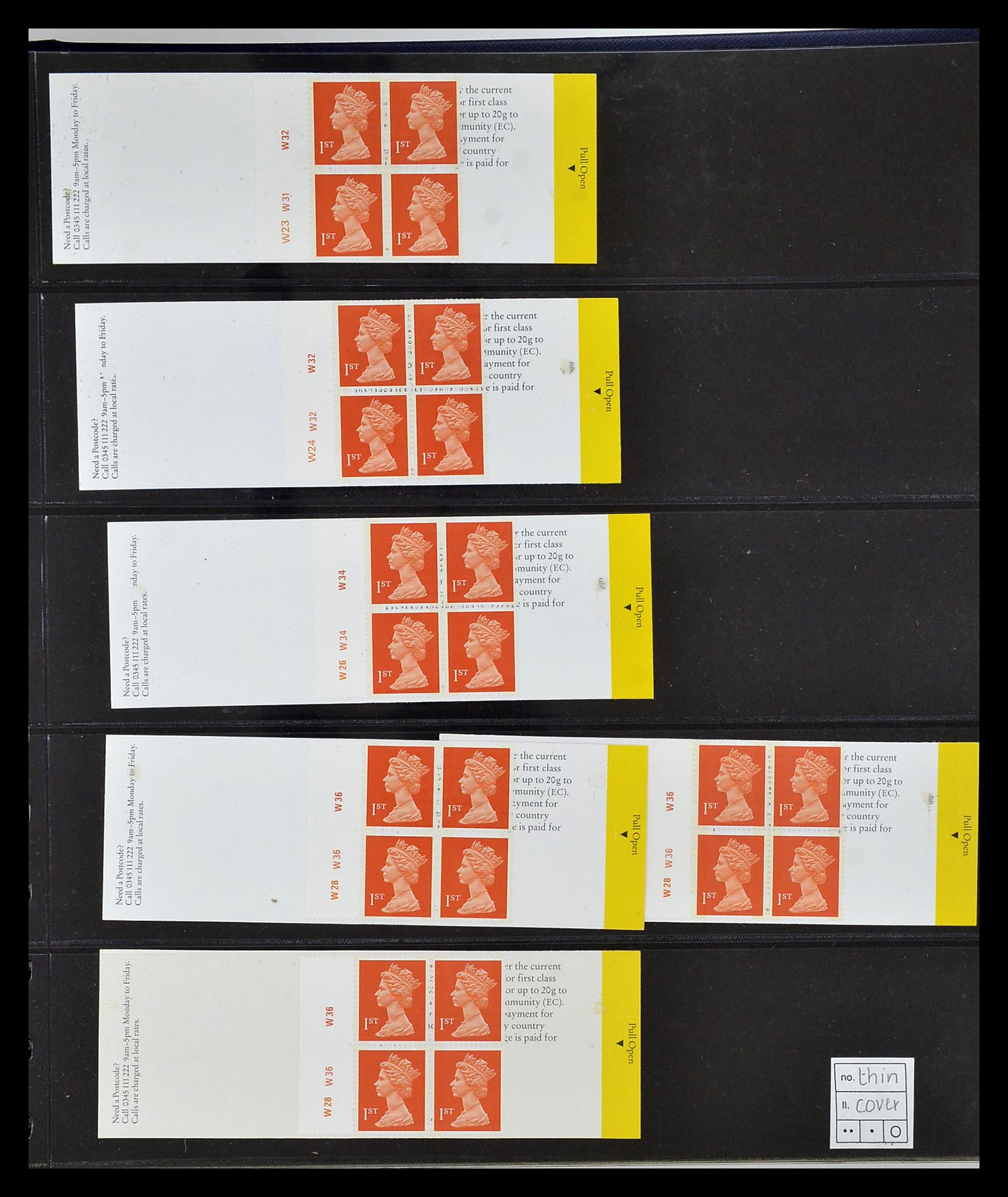 35082 013 - Postzegelverzameling 35082 Engeland eersteklas postzegelboekjes.