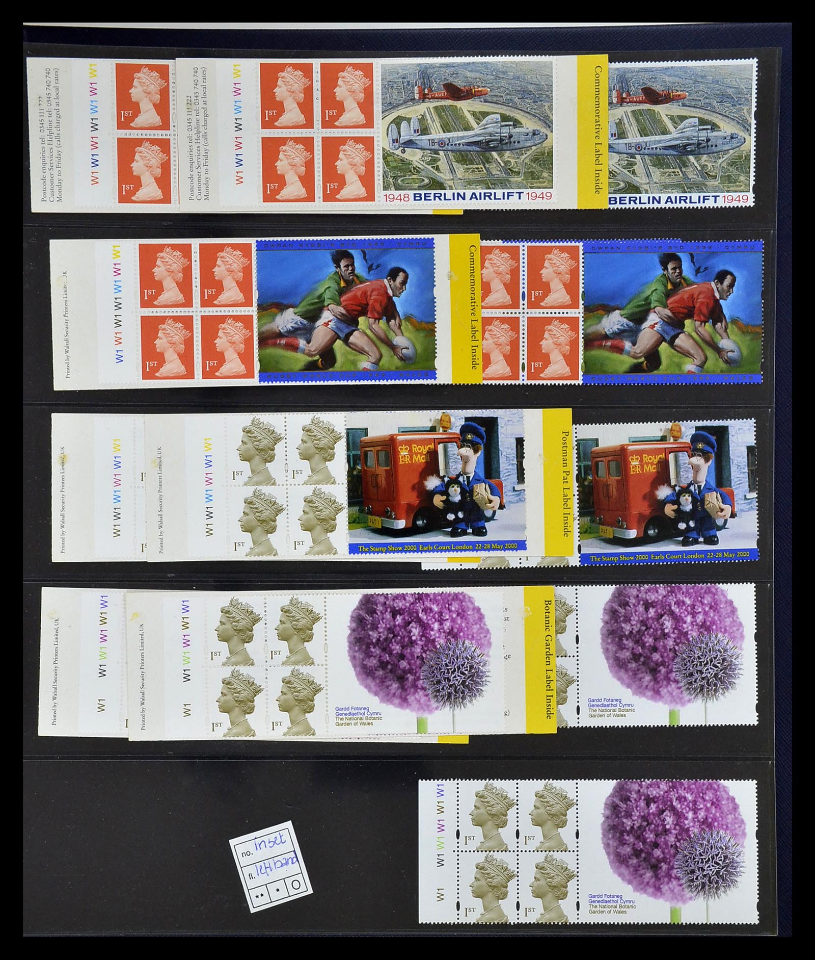 35082 026 - Postzegelverzameling 35082 Engeland eersteklas postzegelboekjes.