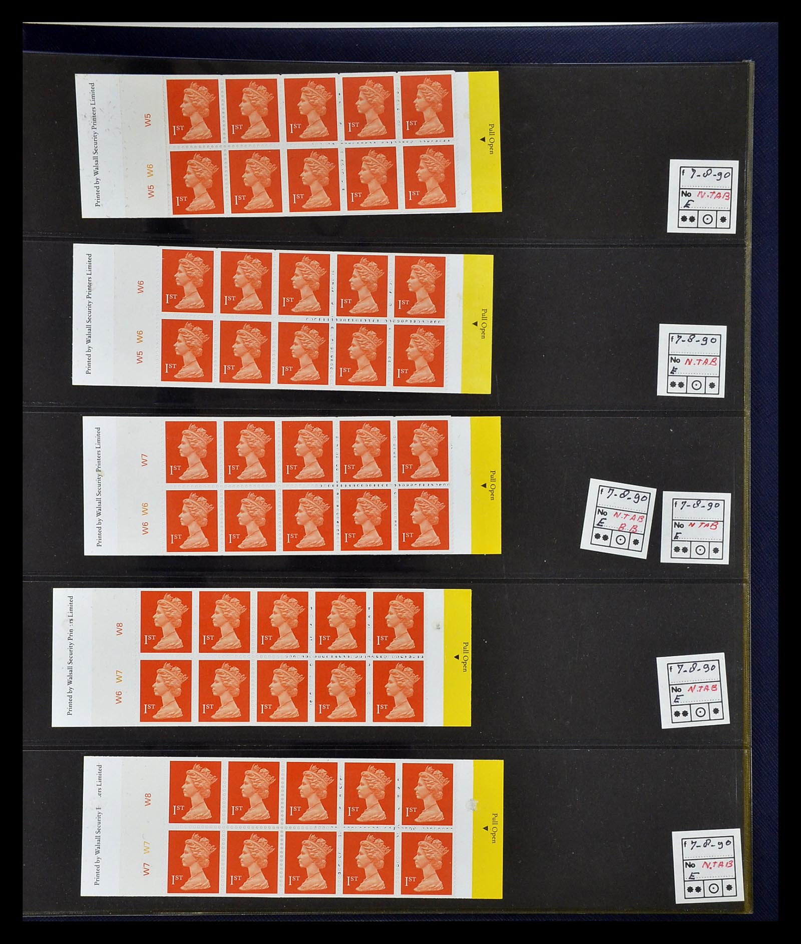 35082 033 - Postzegelverzameling 35082 Engeland eersteklas postzegelboekjes.