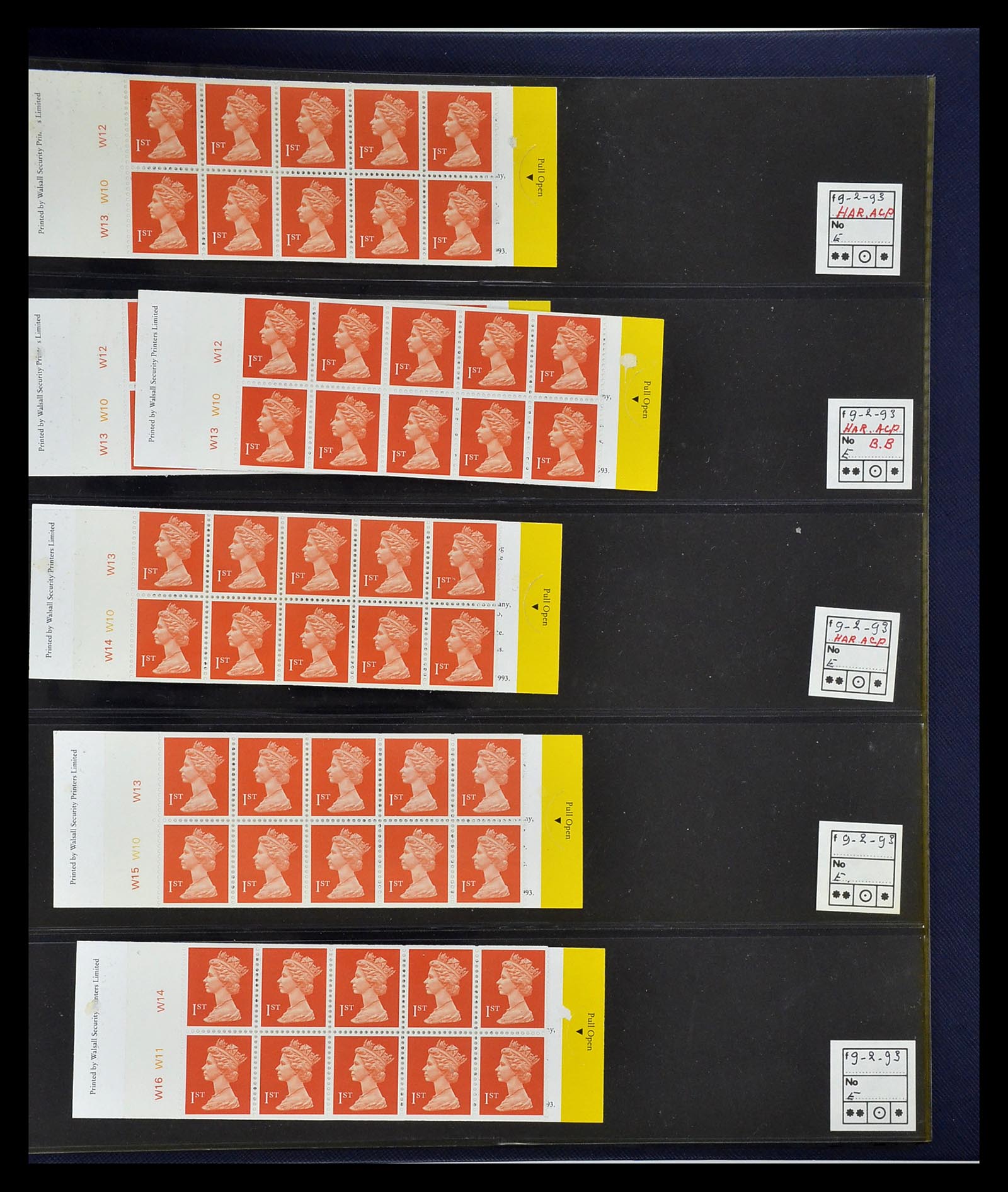 35082 036 - Postzegelverzameling 35082 Engeland eersteklas postzegelboekjes.