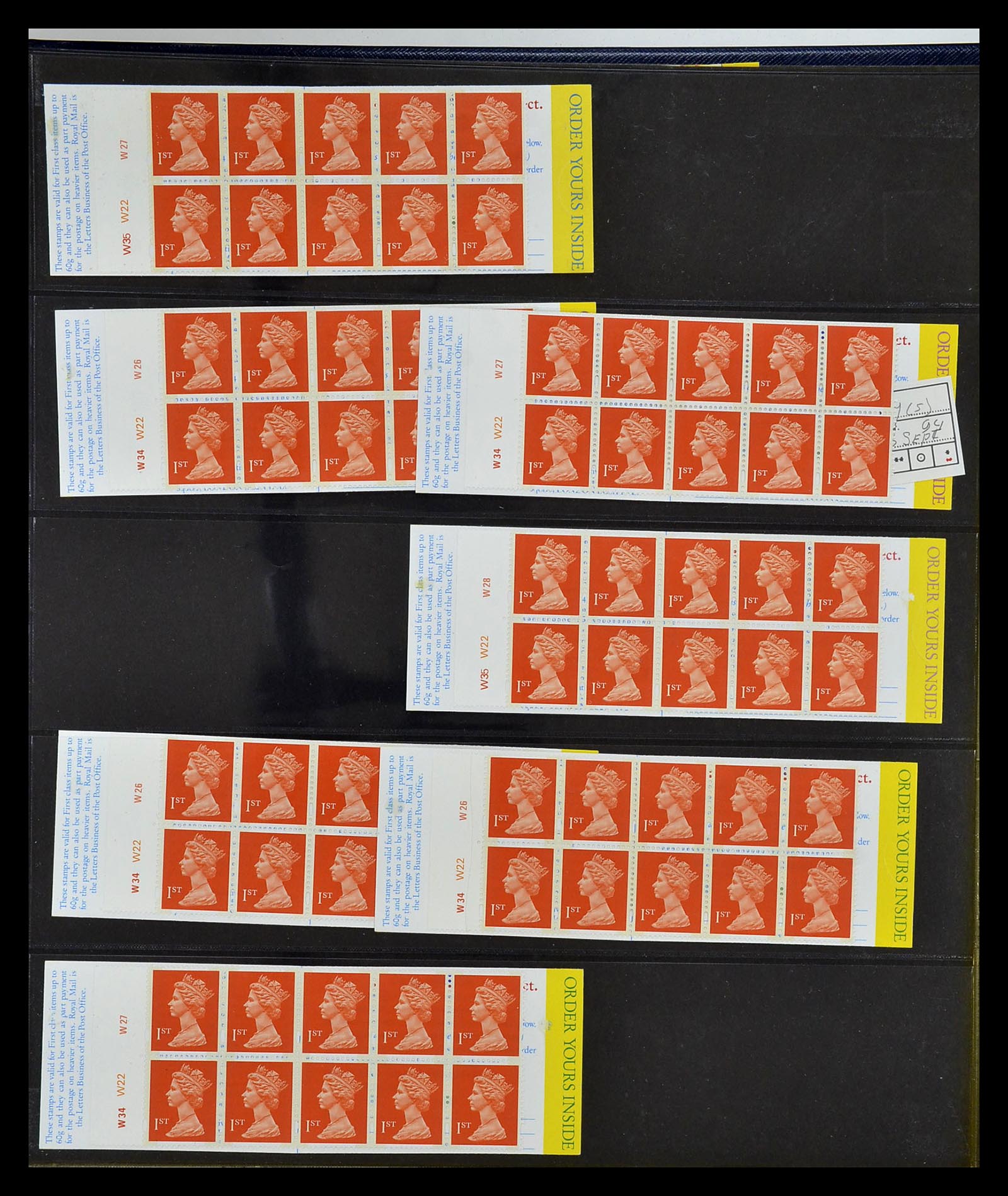 35082 044 - Postzegelverzameling 35082 Engeland eersteklas postzegelboekjes.