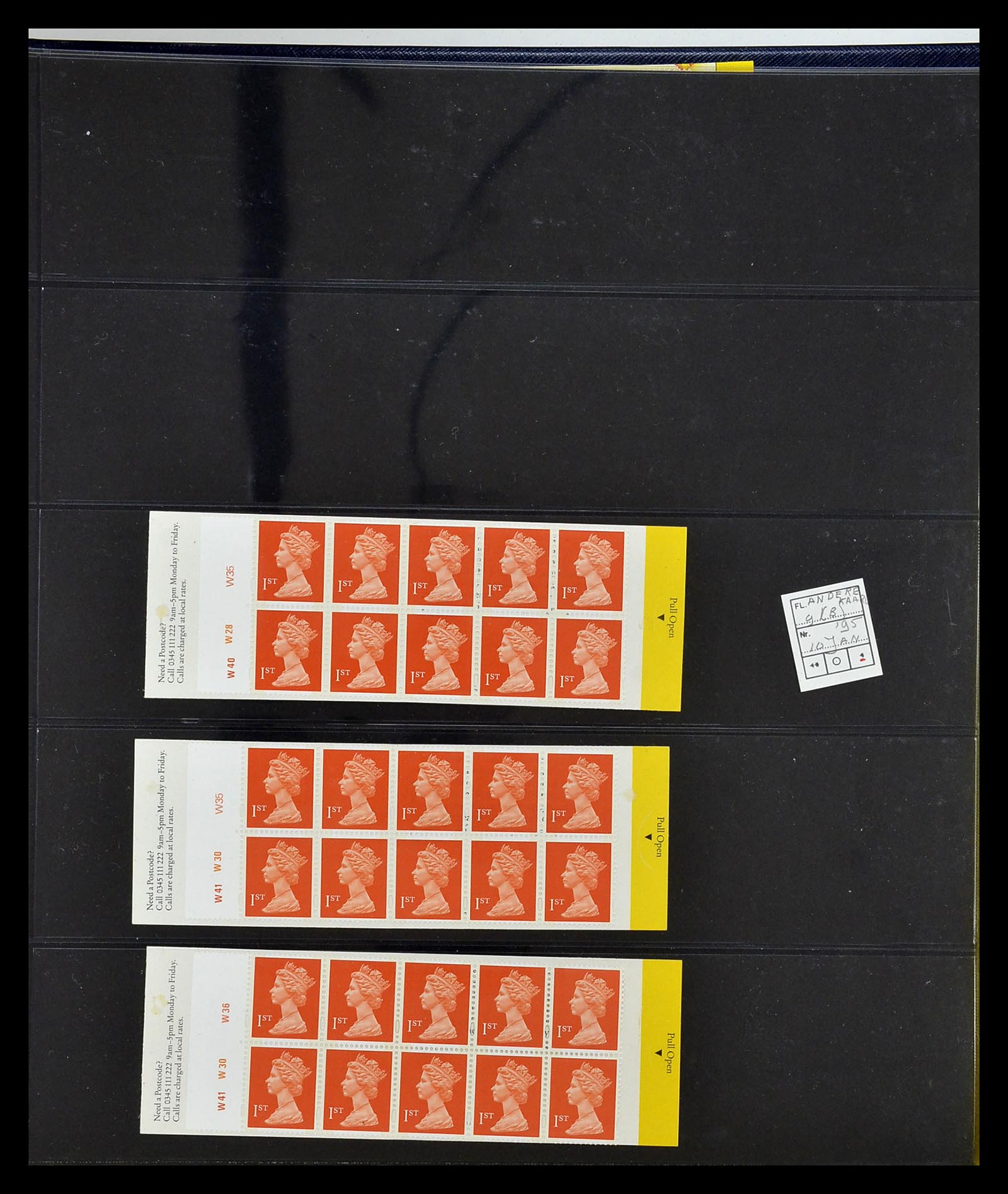 35082 046 - Postzegelverzameling 35082 Engeland eersteklas postzegelboekjes.