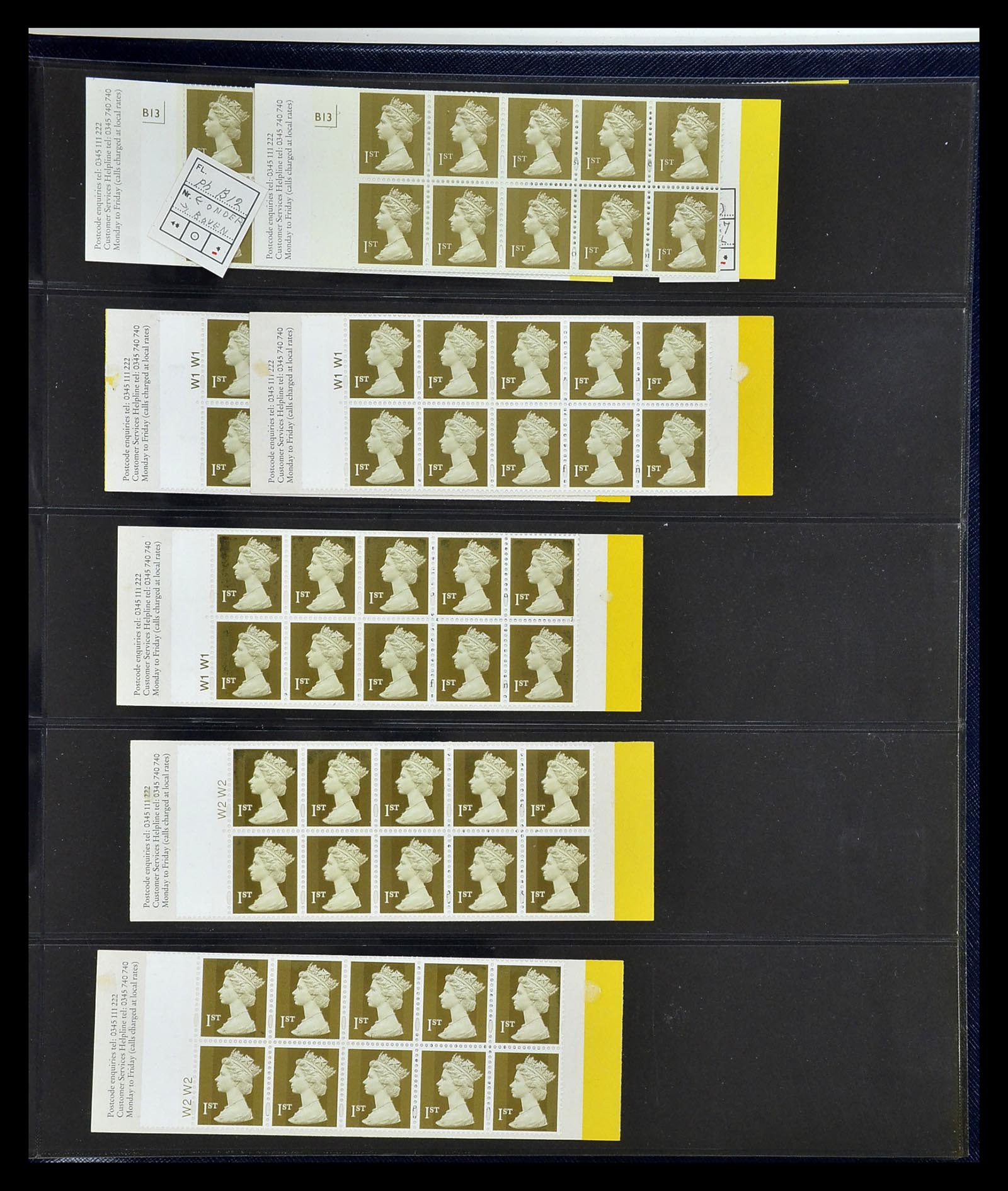 35082 059 - Postzegelverzameling 35082 Engeland eersteklas postzegelboekjes.
