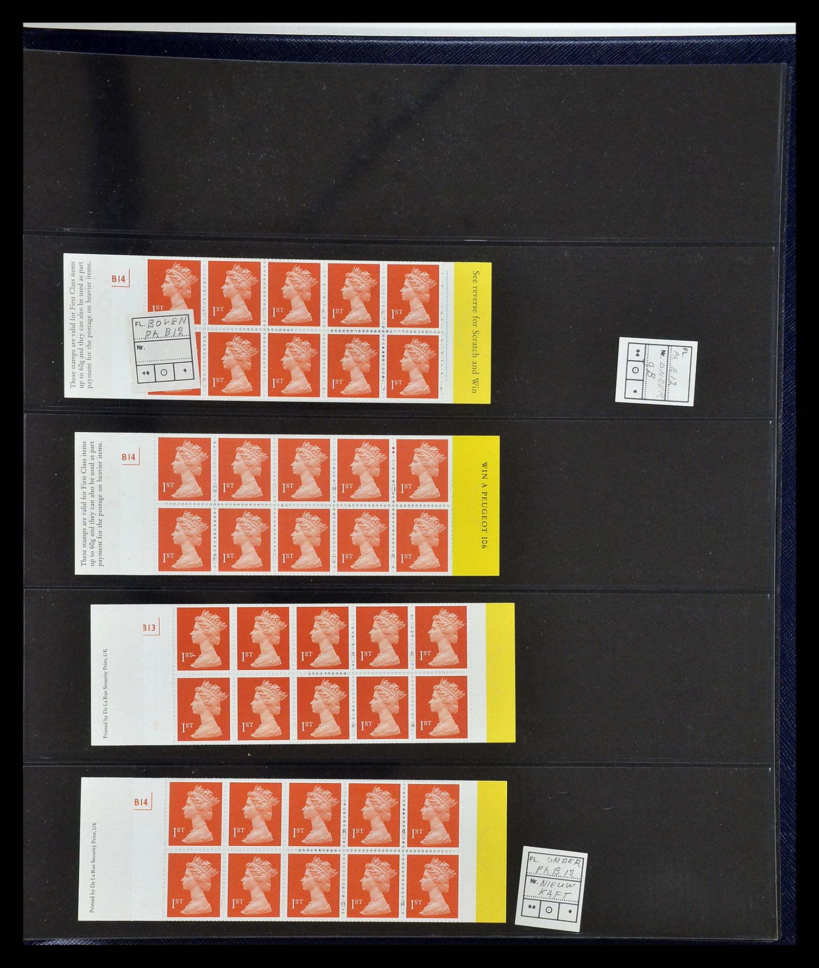 35082 061 - Postzegelverzameling 35082 Engeland eersteklas postzegelboekjes.