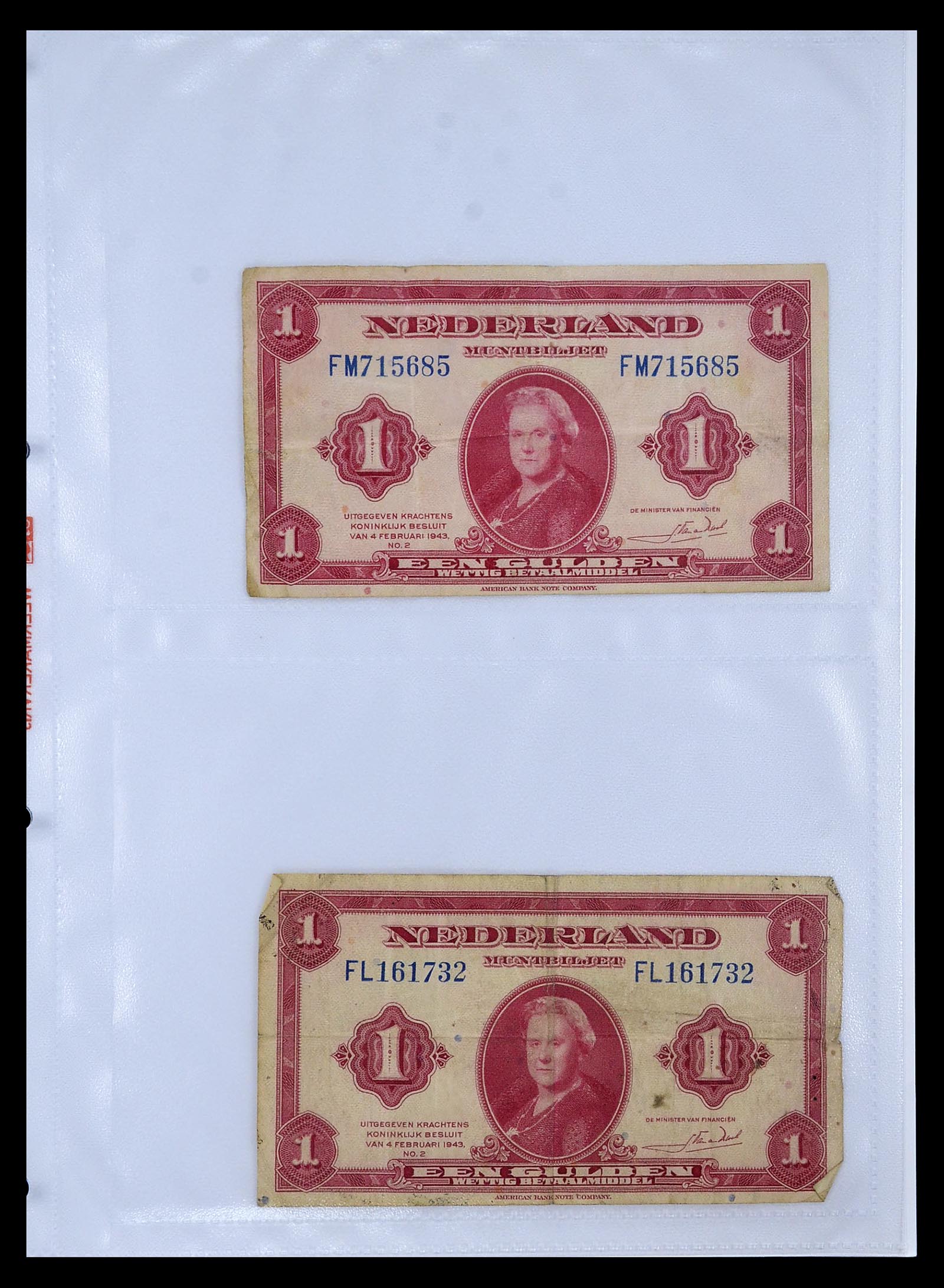35083 002 - Postzegelverzameling 35083 Nederland bankbiljetten 1938-1997.