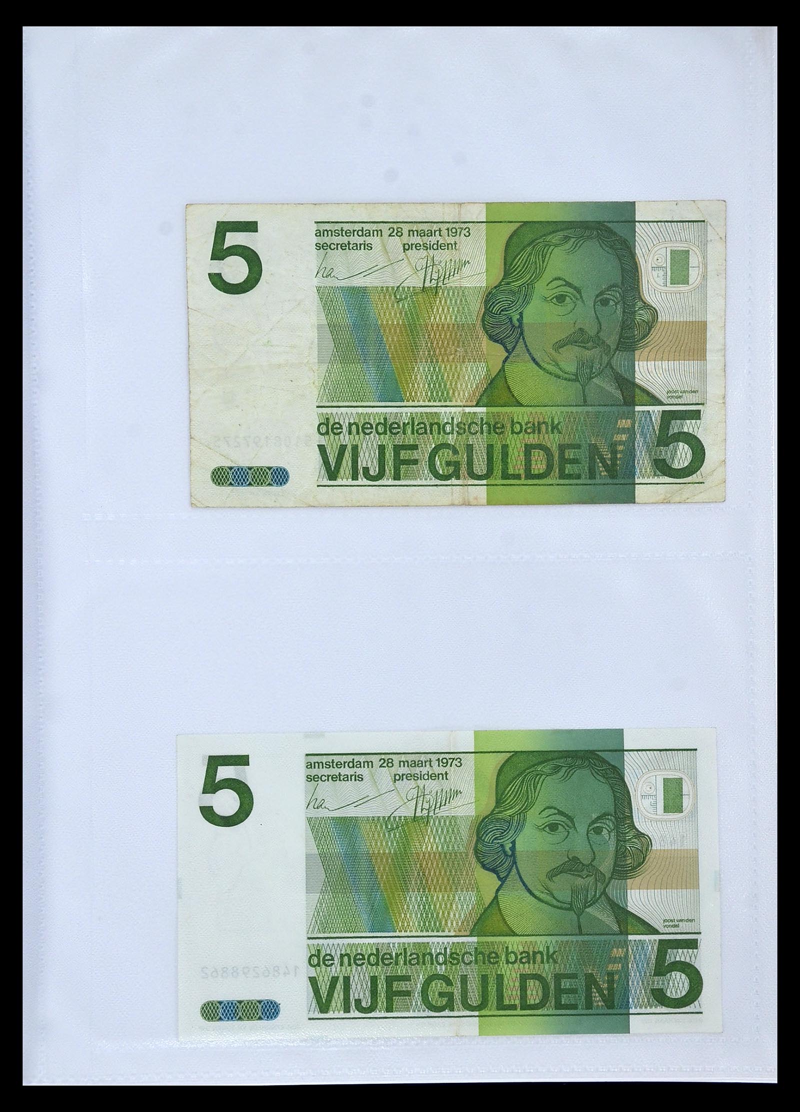 35083 007 - Postzegelverzameling 35083 Nederland bankbiljetten 1938-1997.