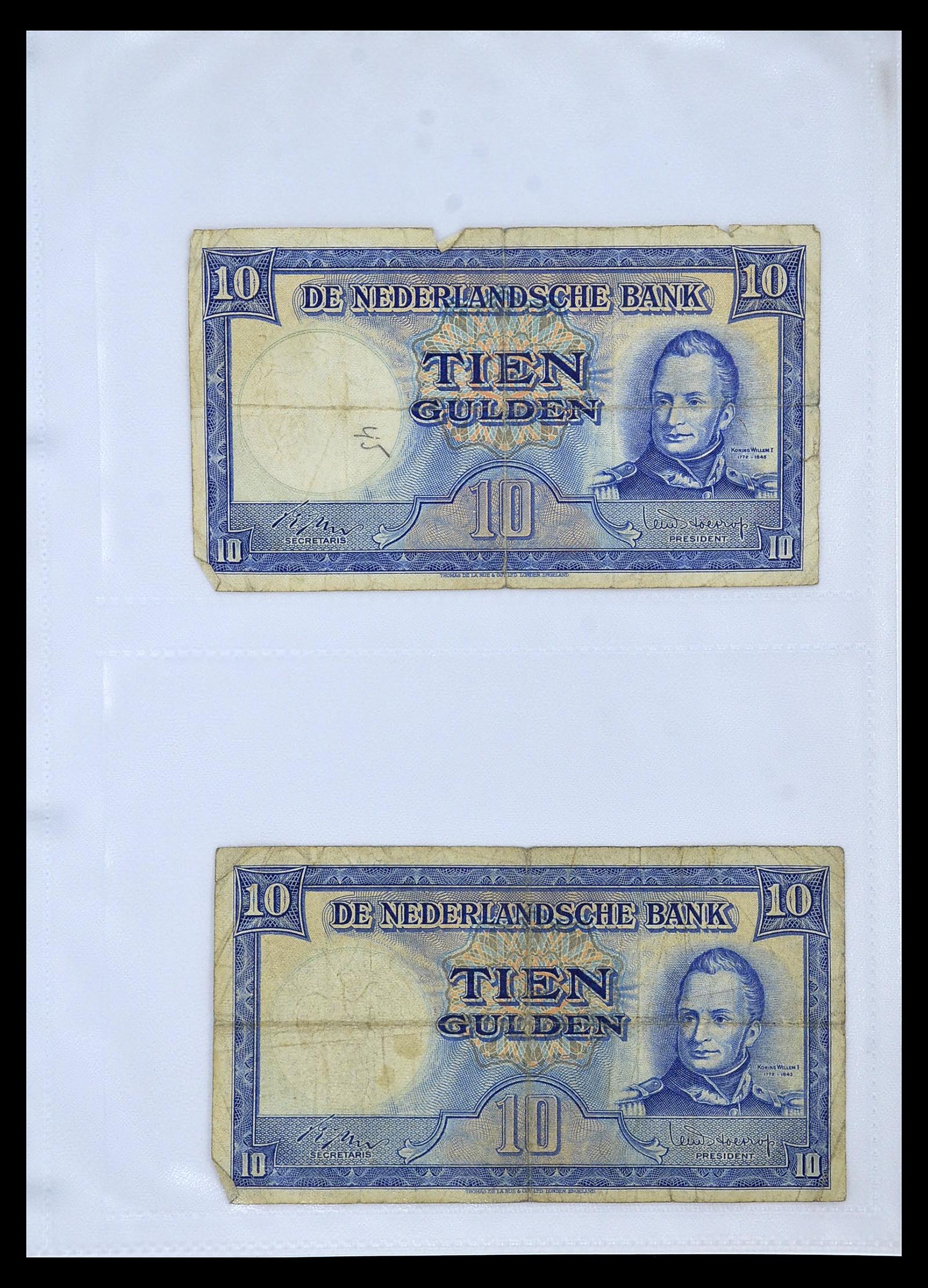 35083 008 - Postzegelverzameling 35083 Nederland bankbiljetten 1938-1997.