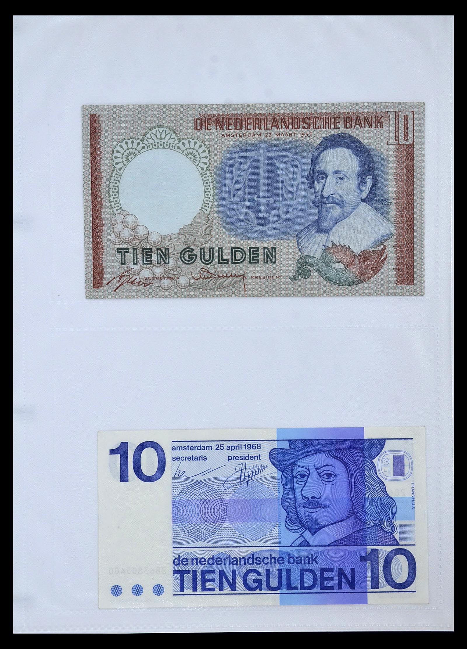35083 009 - Postzegelverzameling 35083 Nederland bankbiljetten 1938-1997.