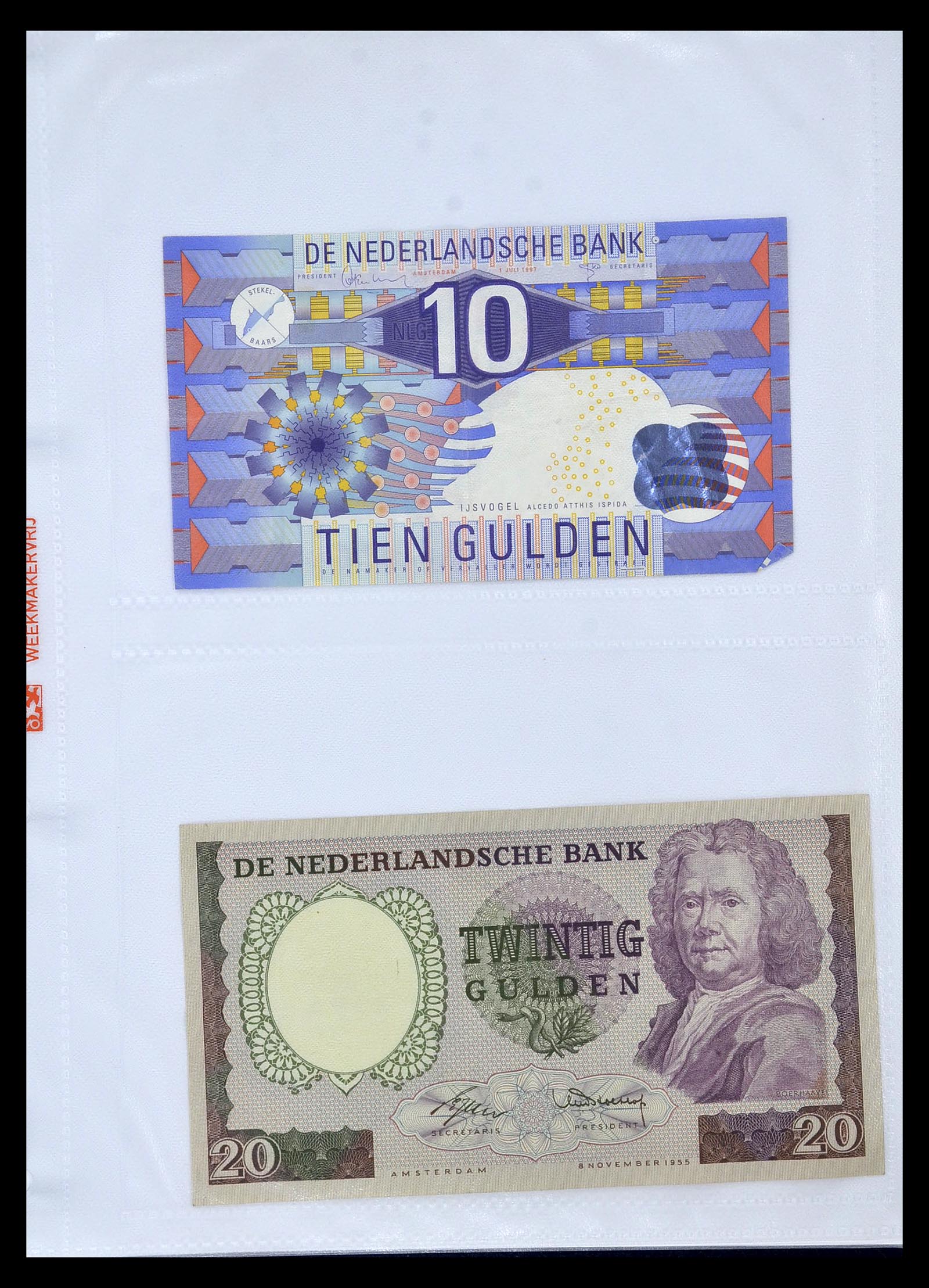 35083 011 - Postzegelverzameling 35083 Nederland bankbiljetten 1938-1997.