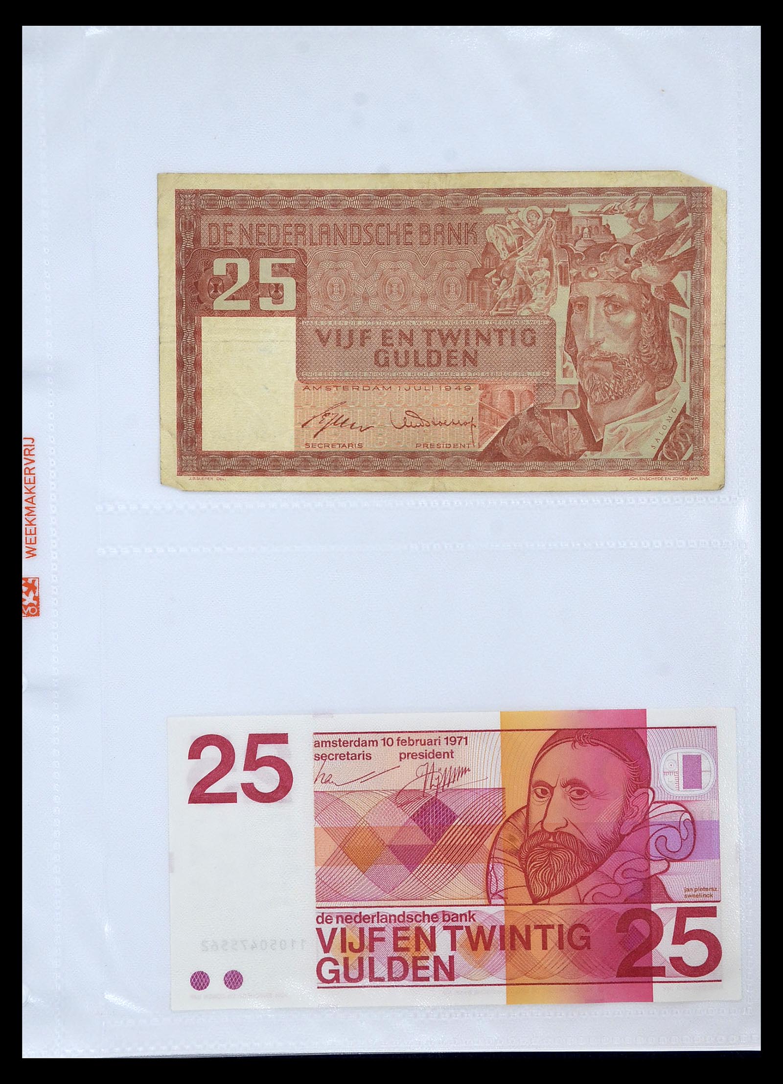 35083 013 - Postzegelverzameling 35083 Nederland bankbiljetten 1938-1997.