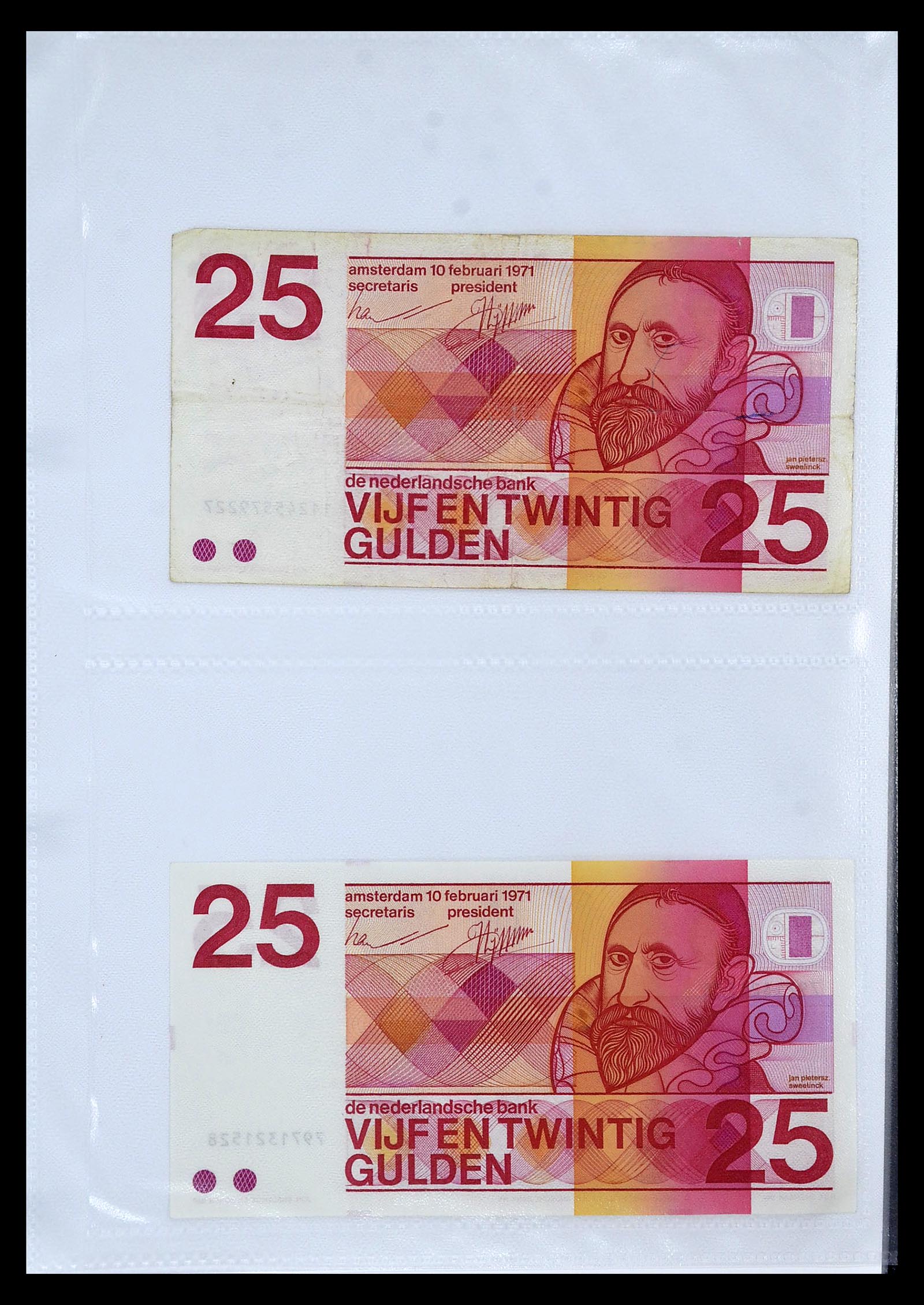 35083 014 - Stamp Collection 35083 Netherlands banknotes 1938-1997.