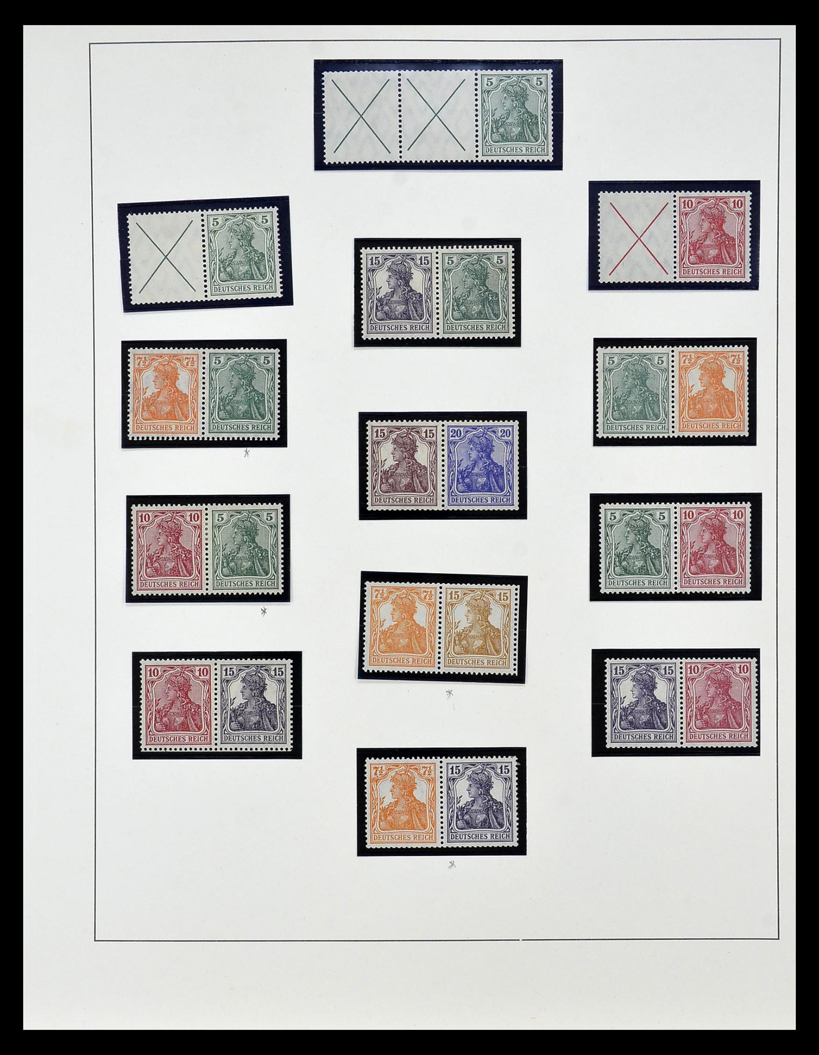 35085 003 - Stamp Collection 35085 Germany combinations SUPERcollection 1911-1955.