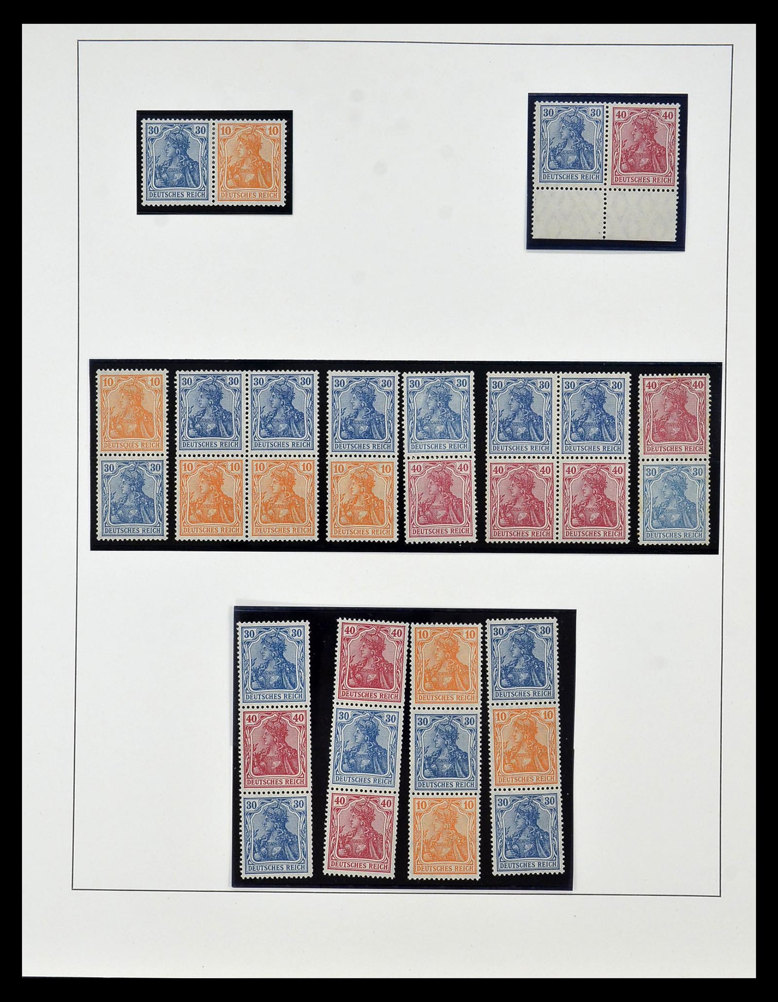 35085 006 - Stamp Collection 35085 Germany combinations SUPERcollection 1911-1955.