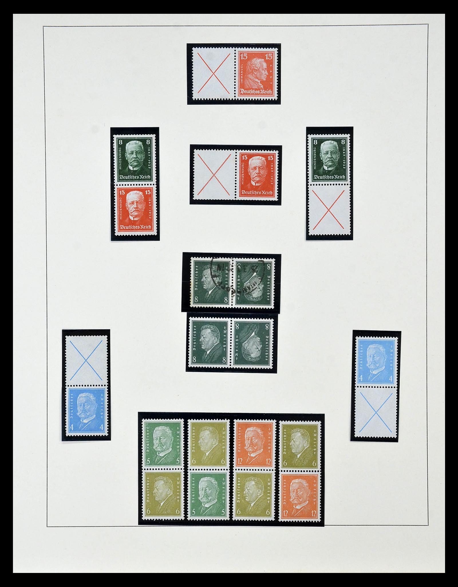 35085 017 - Stamp Collection 35085 Germany combinations SUPERcollection 1911-1955.
