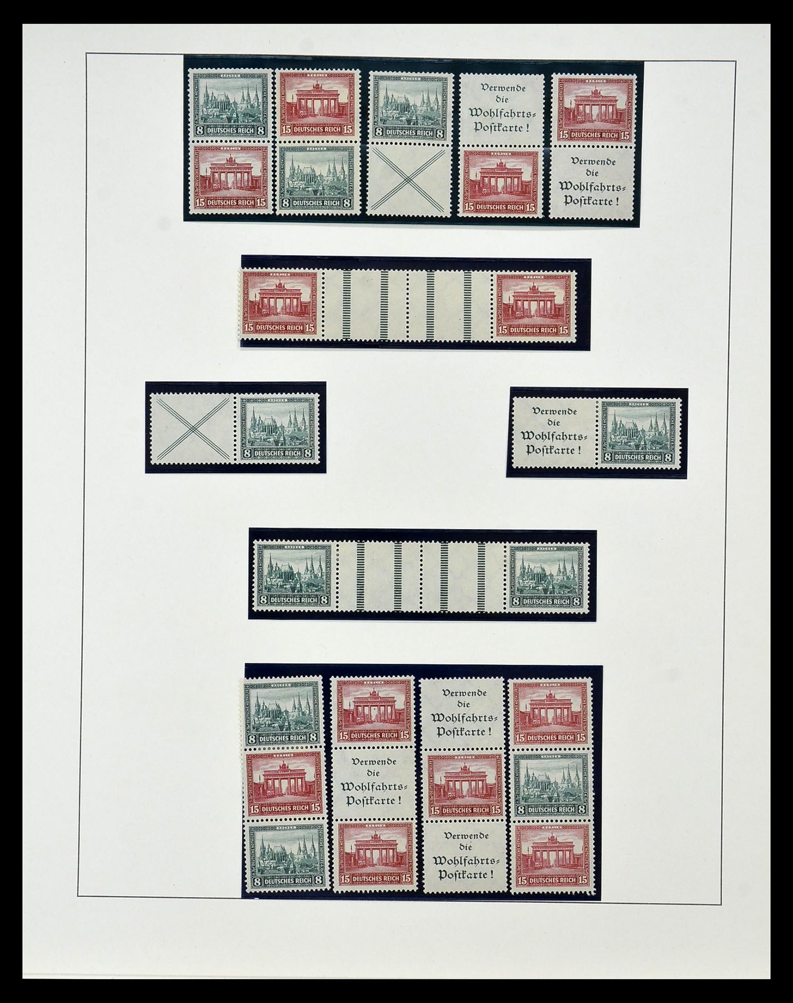 35085 023 - Stamp Collection 35085 Germany combinations SUPERcollection 1911-1955.