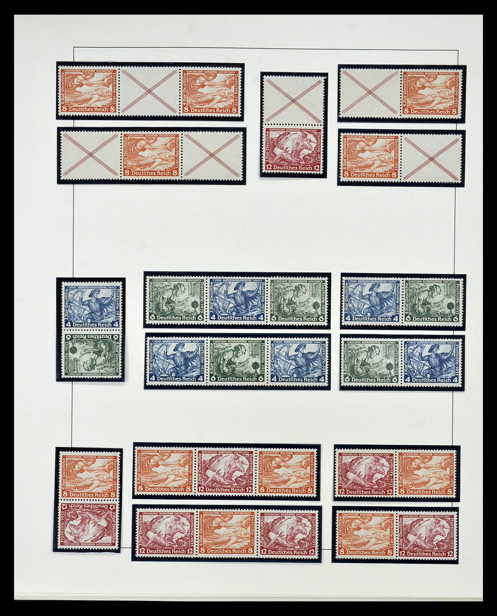 35085 033 - Stamp Collection 35085 Germany combinations SUPERcollection 1911-1955.