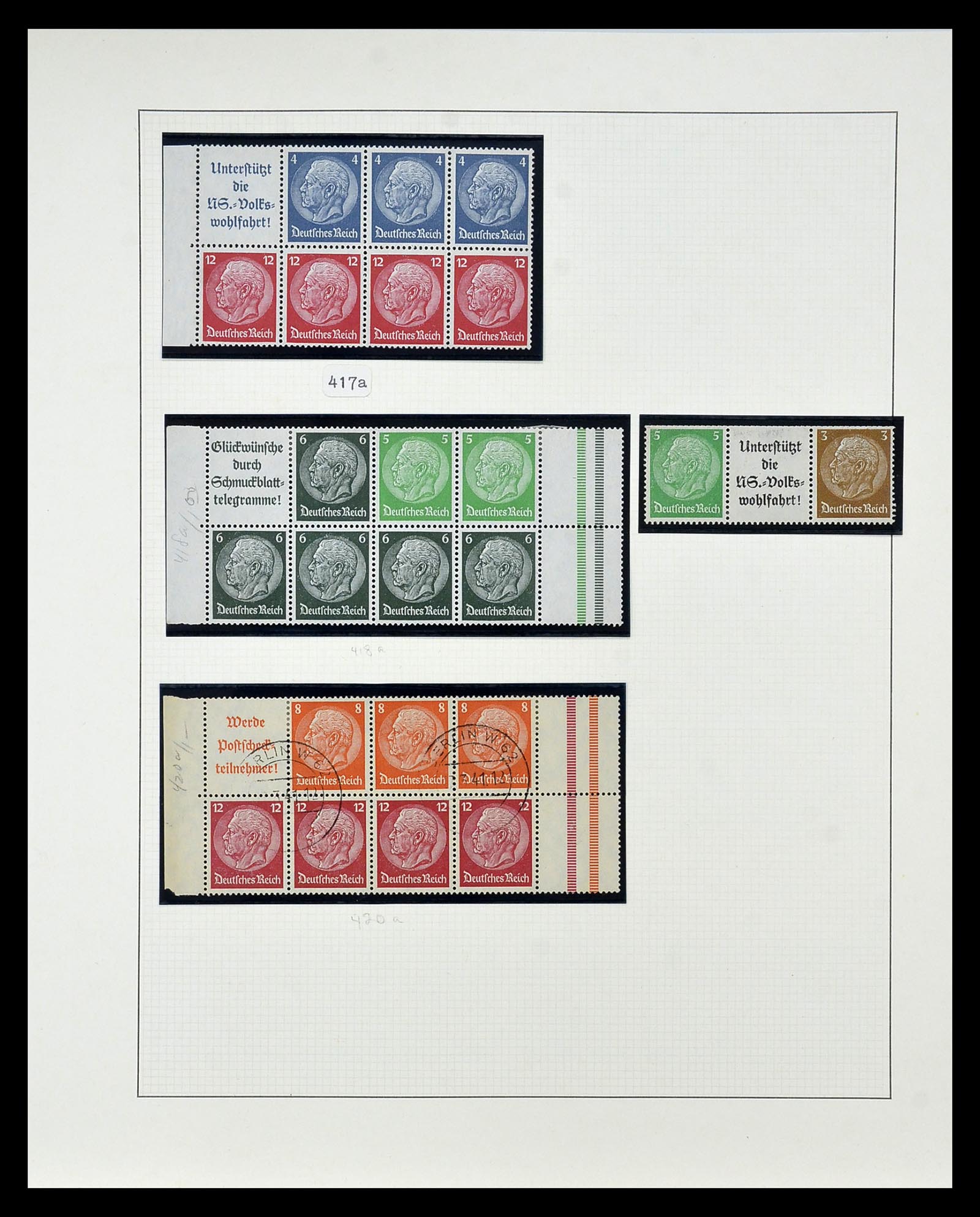 35085 037 - Stamp Collection 35085 Germany combinations SUPERcollection 1911-1955.