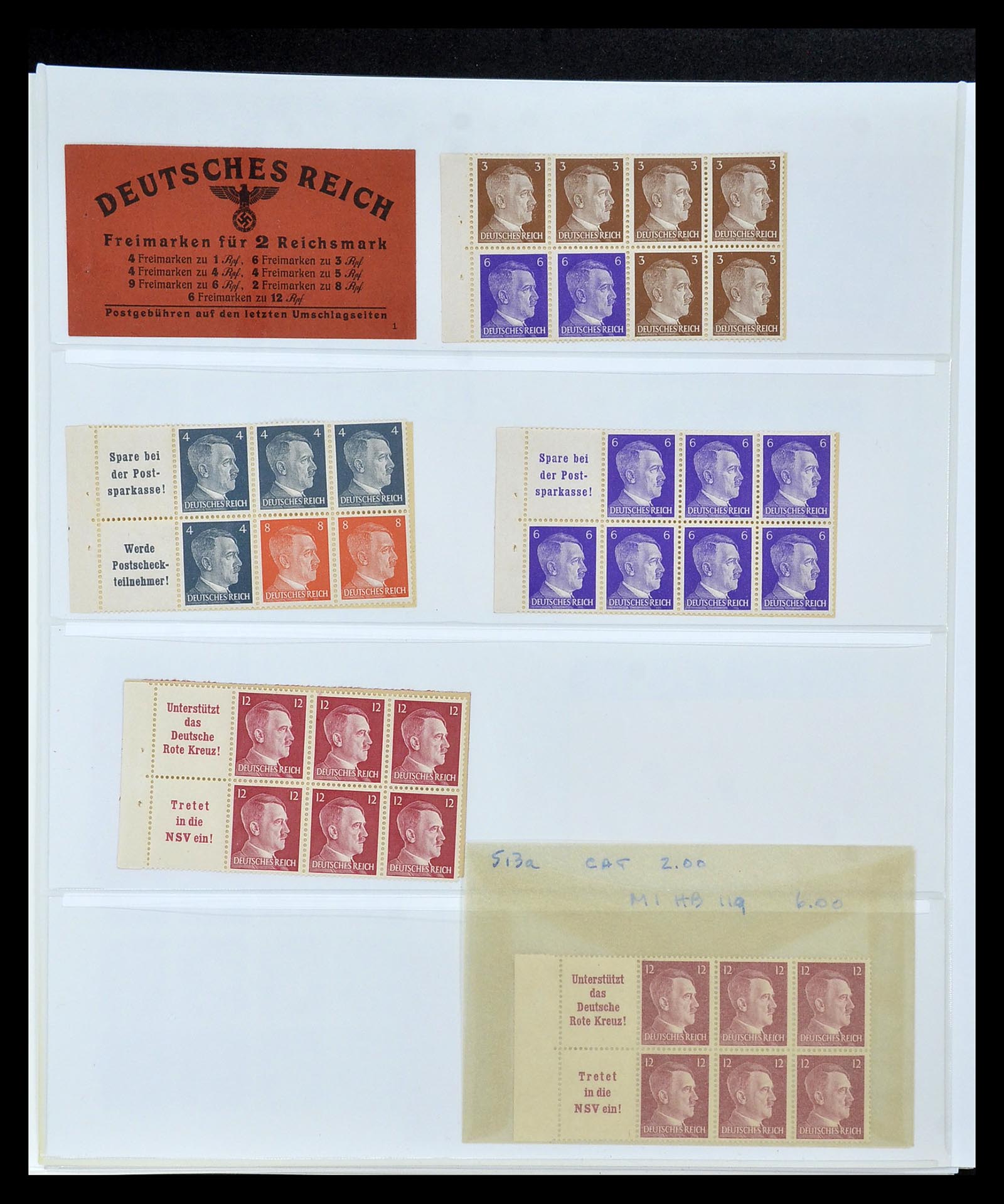 35085 058 - Stamp Collection 35085 Germany combinations SUPERcollection 1911-1955.