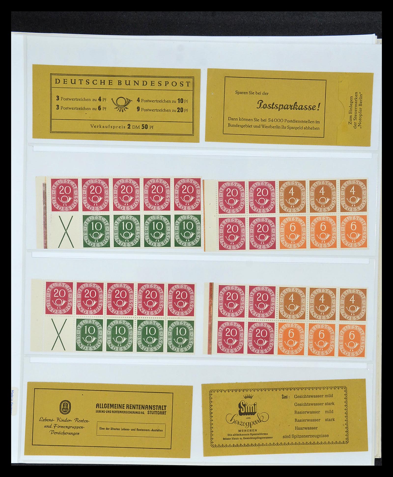 35085 060 - Stamp Collection 35085 Germany combinations SUPERcollection 1911-1955.