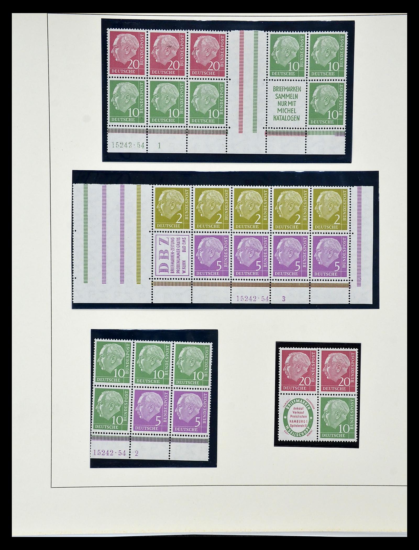 35085 072 - Stamp Collection 35085 Germany combinations SUPERcollection 1911-1955.