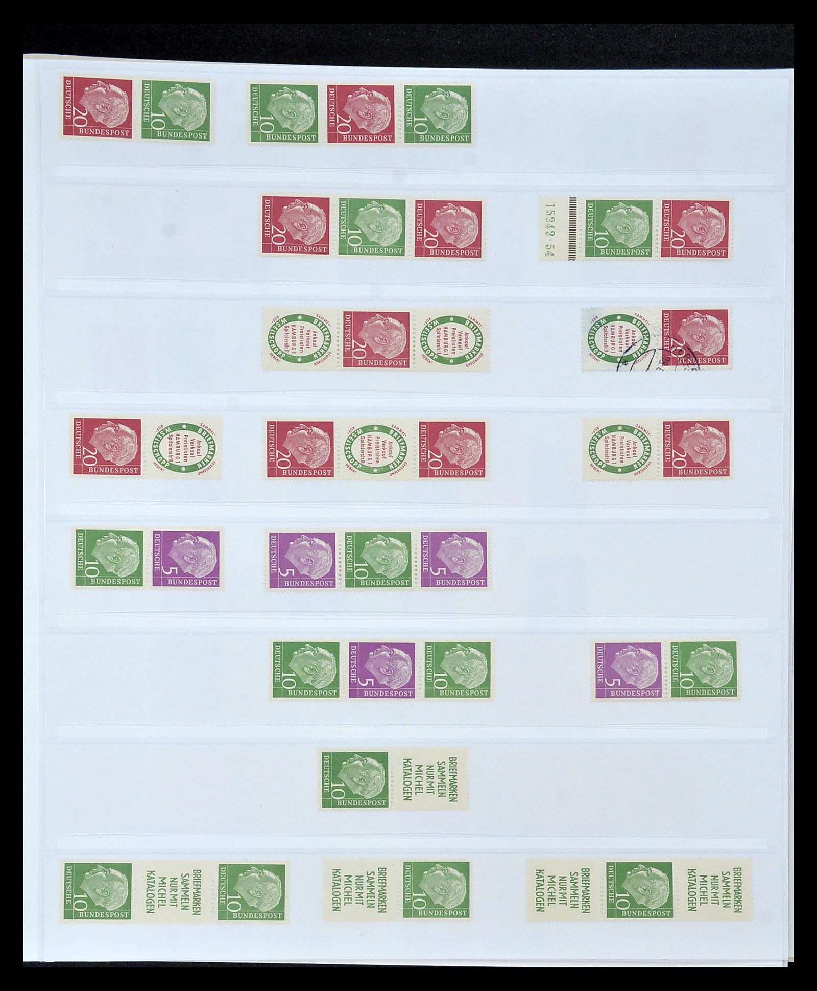 35085 073 - Stamp Collection 35085 Germany combinations SUPERcollection 1911-1955.