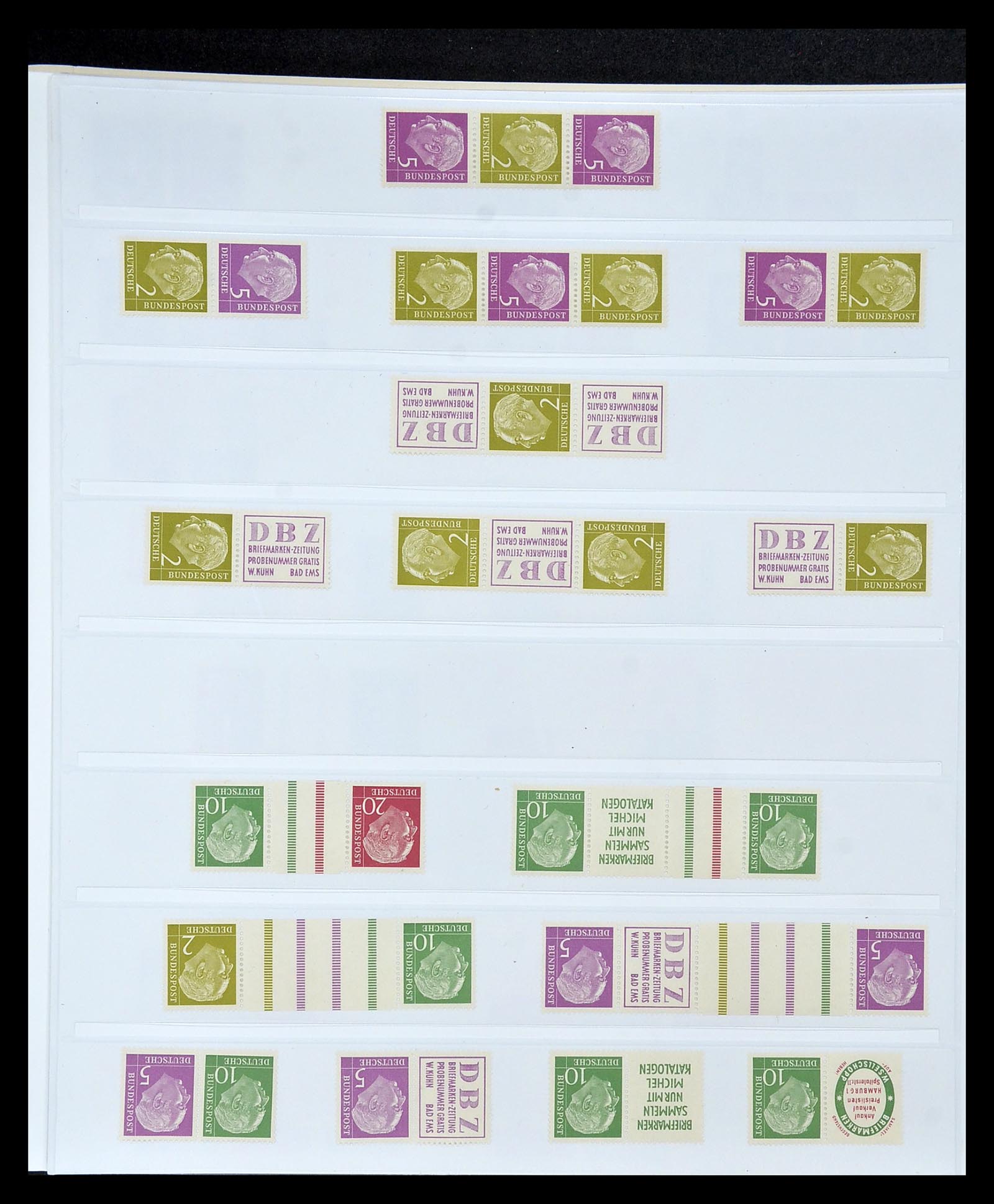 35085 074 - Stamp Collection 35085 Germany combinations SUPERcollection 1911-1955.