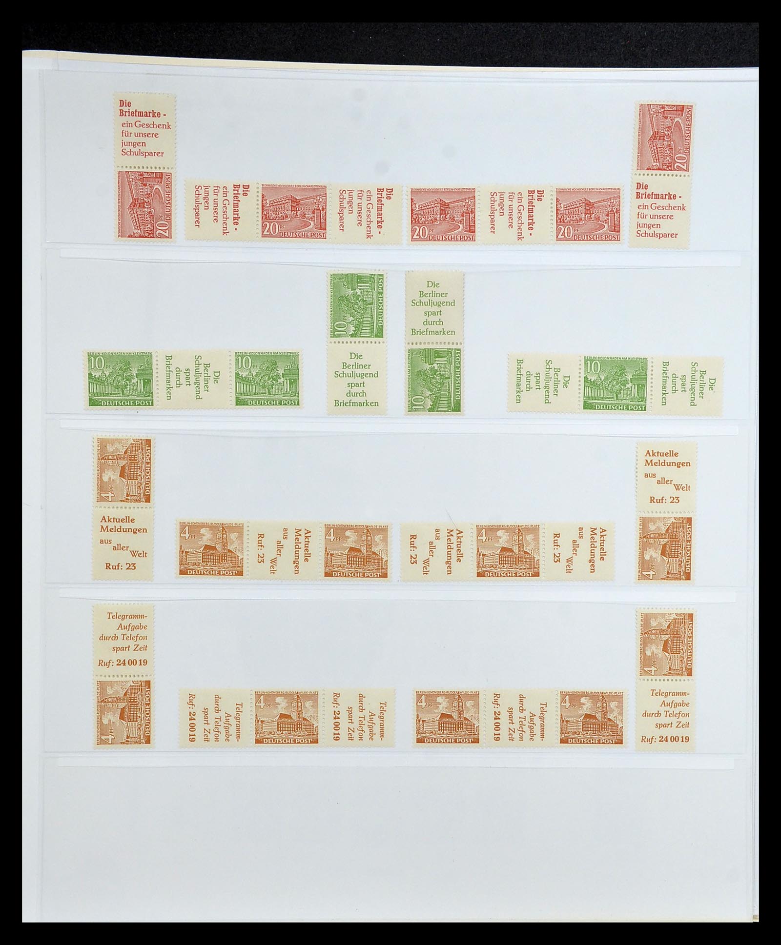 35085 081 - Stamp Collection 35085 Germany combinations SUPERcollection 1911-1955.