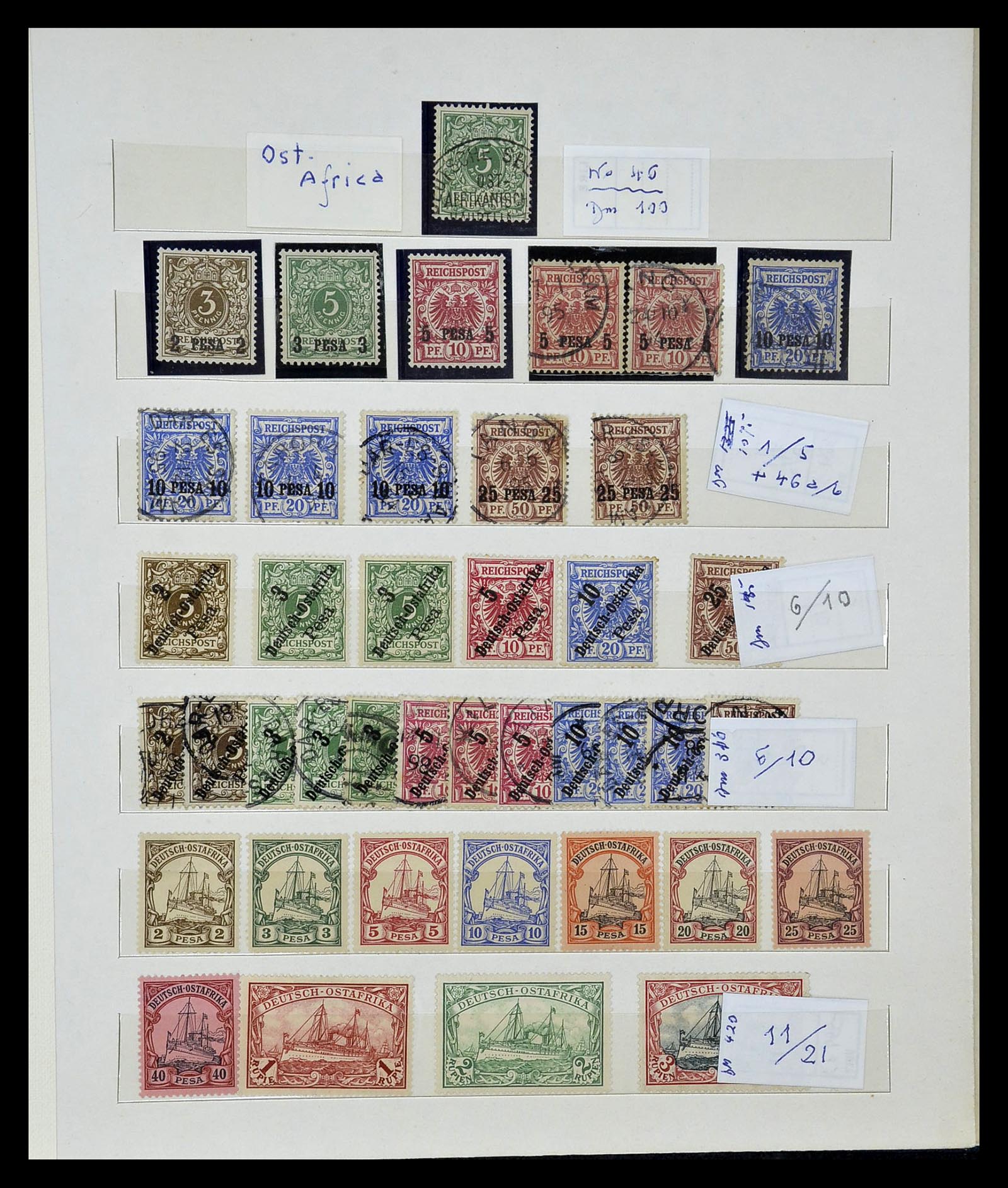 35089 011 - Postzegelverzameling 35089 Duitse koloniën 1884-1919.